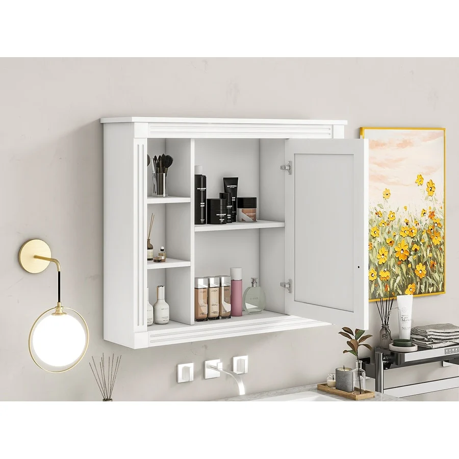 35'' x 28'' Wall Mounted Bathroom Medicine Cabinet - 35