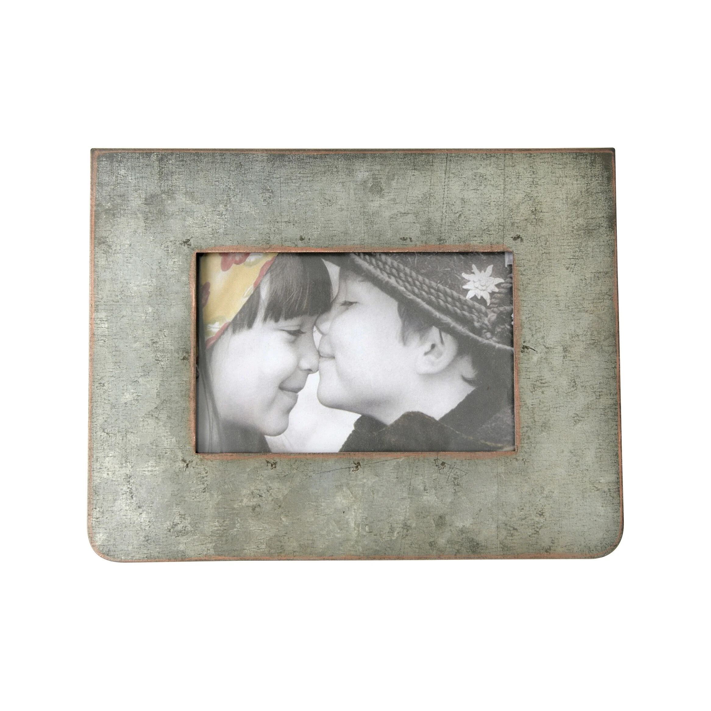Galvanized 2-Sided Standing Picture Frame