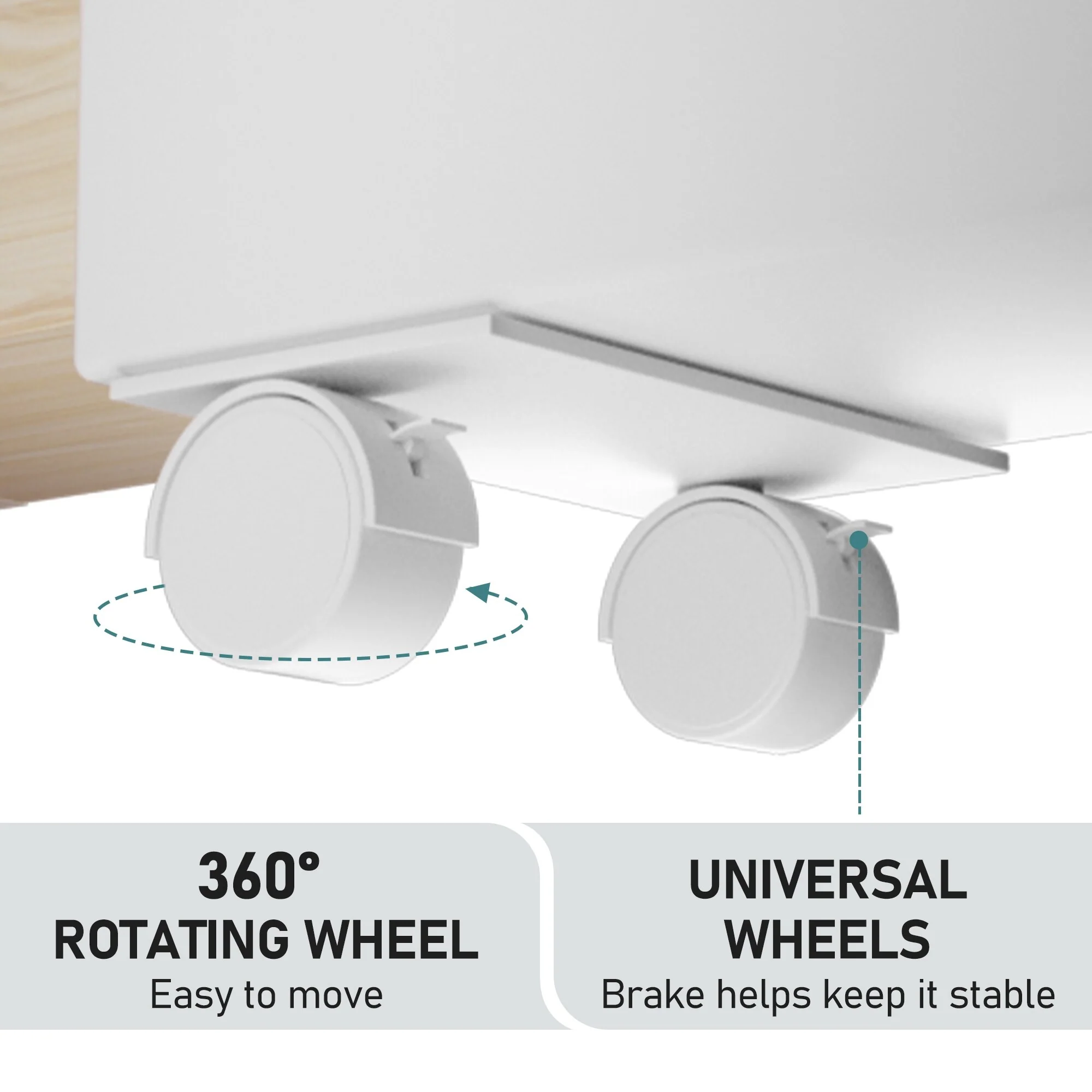 Freestanding Wooden Storage Cabinet with Storage Basket for Narrow Bathroom