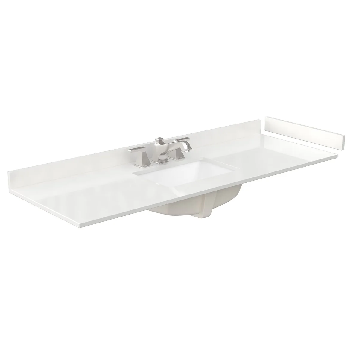 Beckett TK 60-inch Single Vanity, 3 Hole Quartz Top