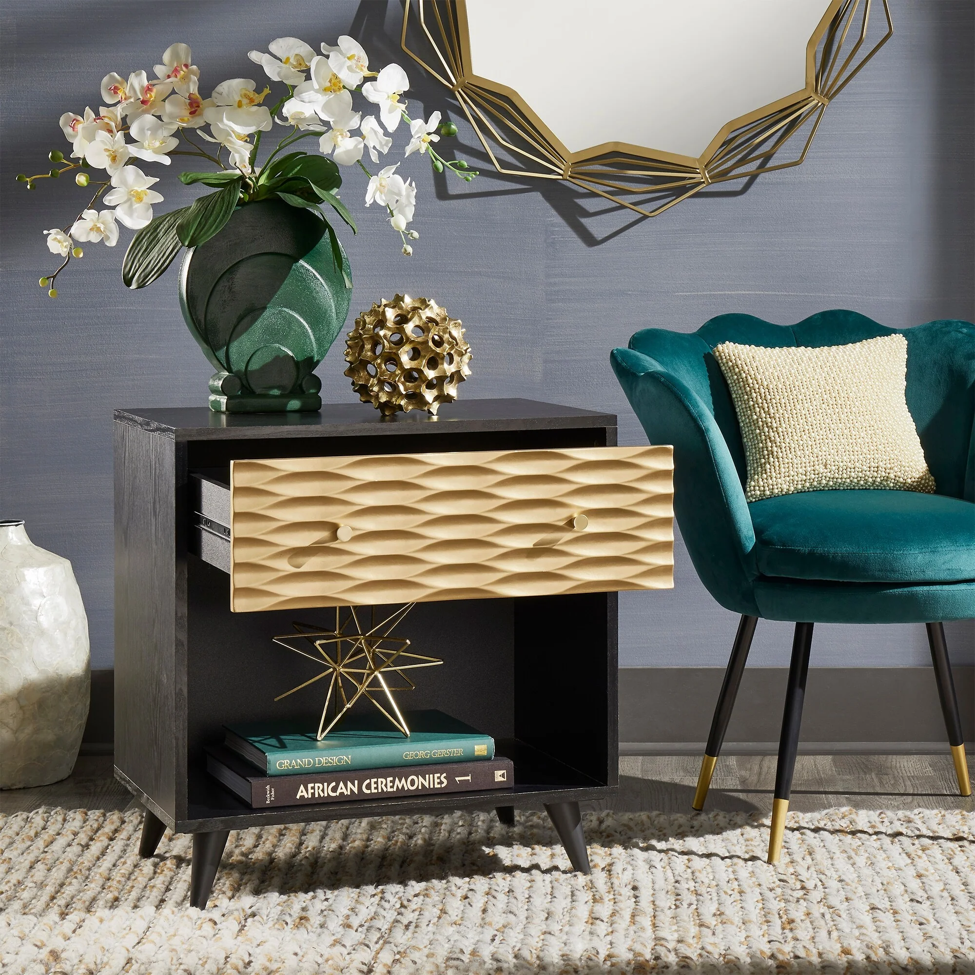 Icarus Two-Tone 1-Drawer End Table by iNSPIRE Q Bold