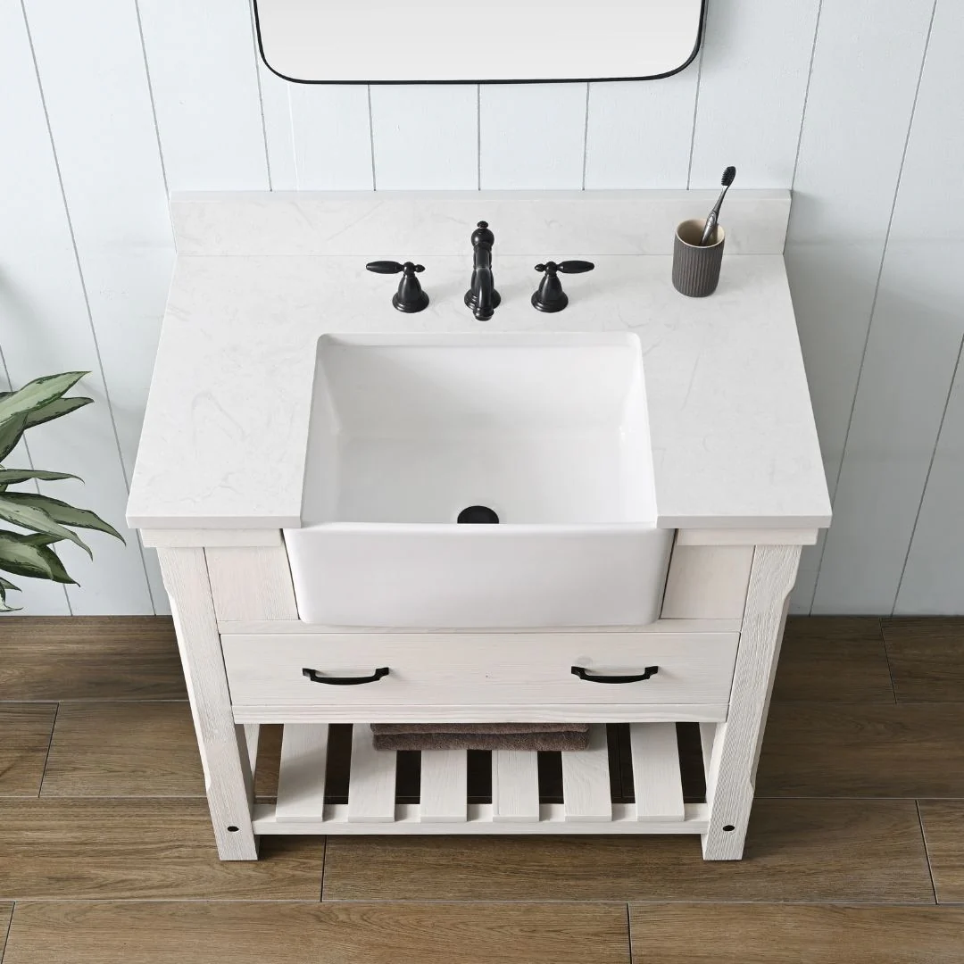 Sudio Design Bathroom Vanity Wesley Weathered Collection.