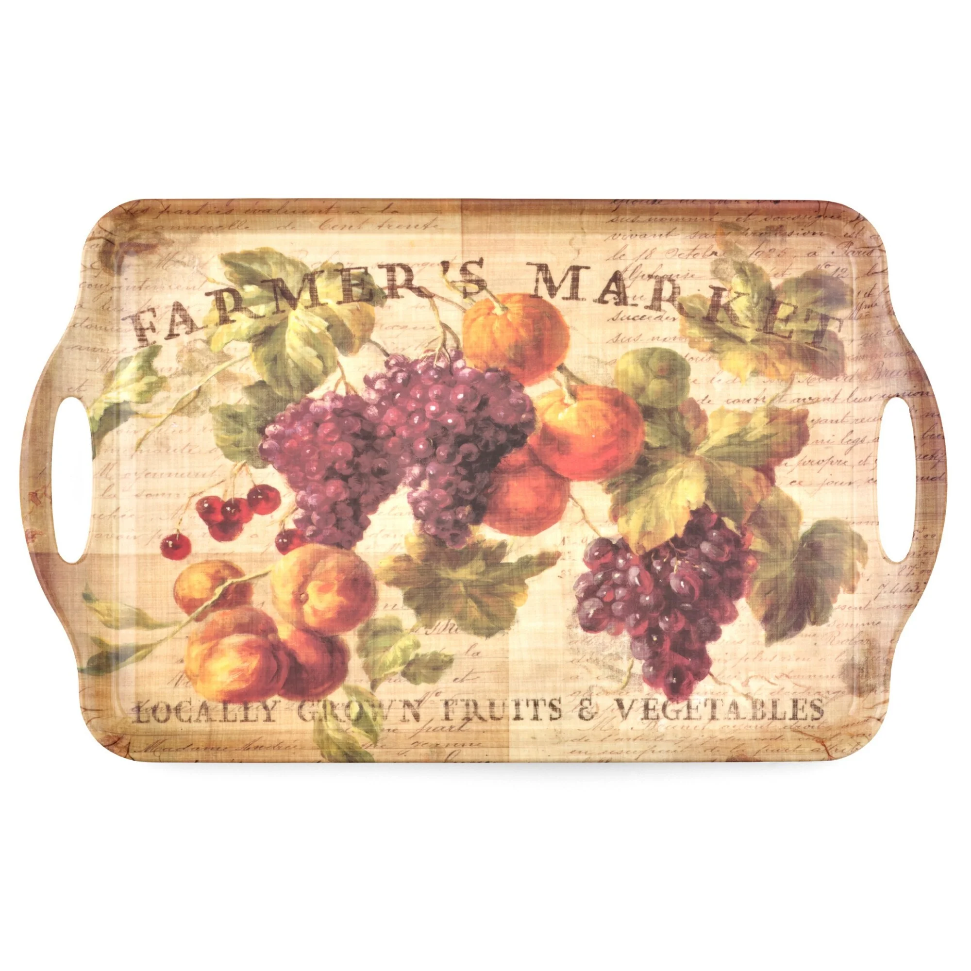 Pimpernel Abundant Fall Large Melamine Handled Tray - 19.25