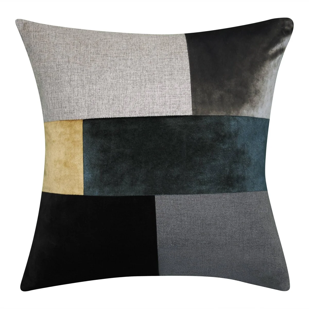Edie At Home Color Block 20x20 Decorative Pillow, Teal
