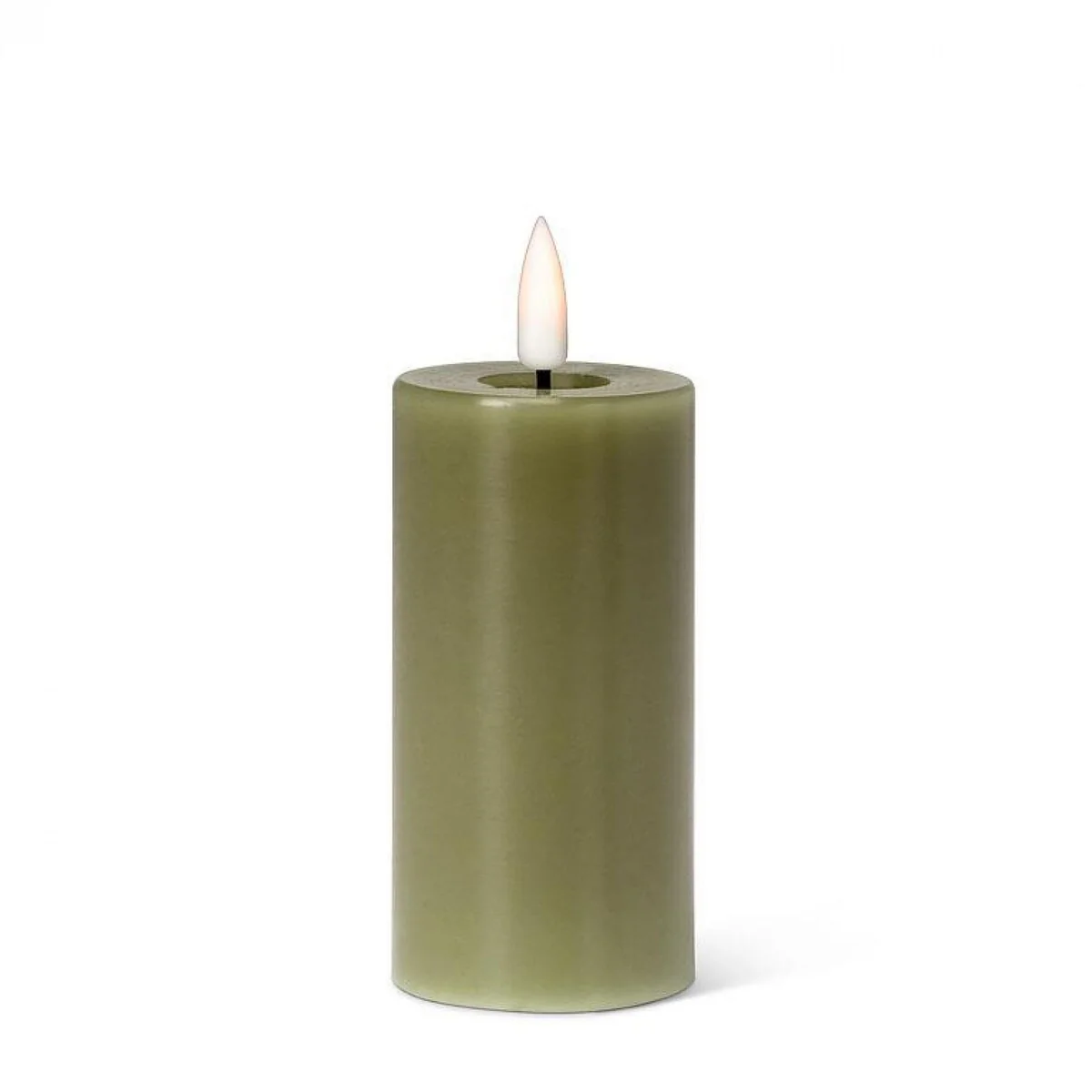 Green Flameless Led Pillar Candle