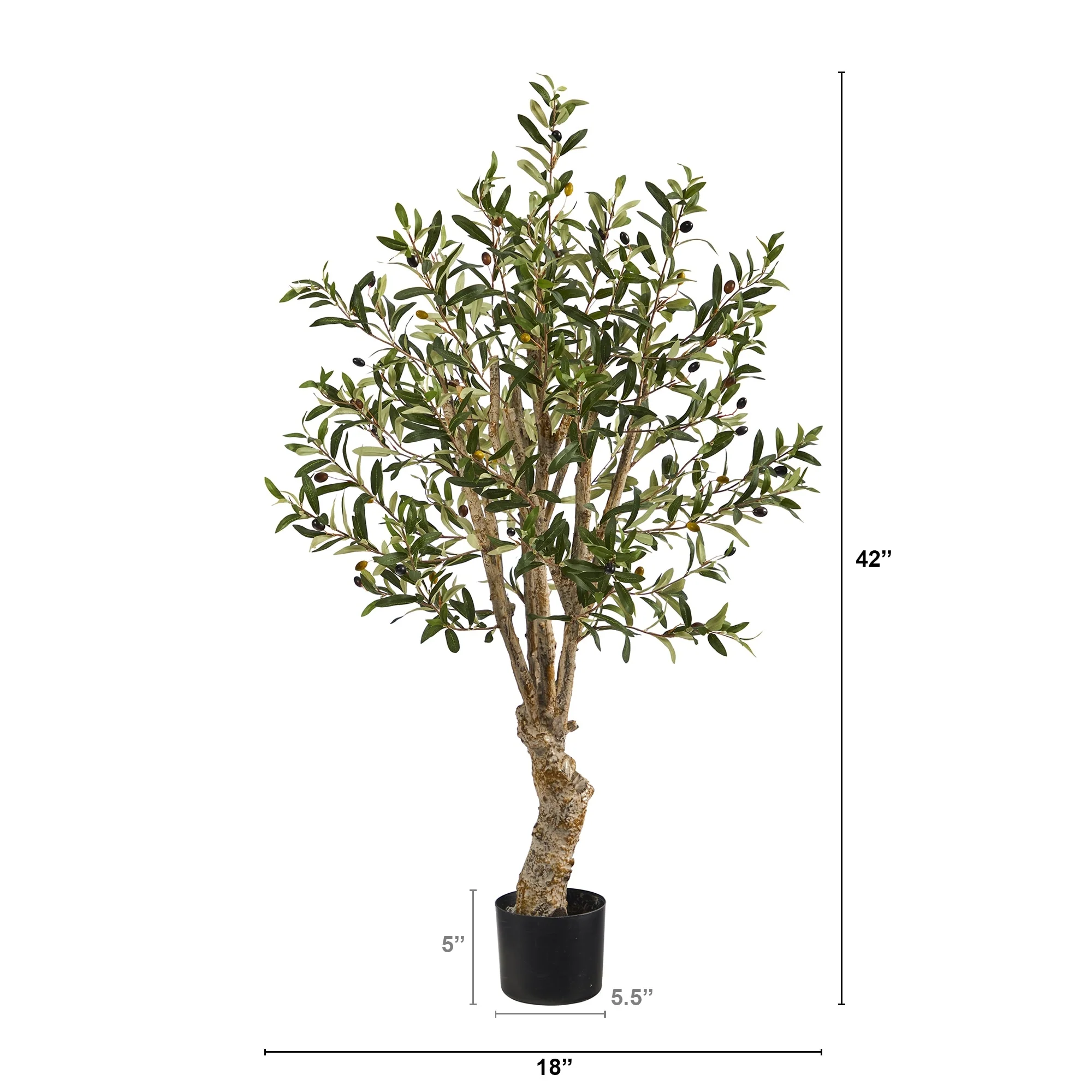 3.5' Olive Artificial Tree - 6