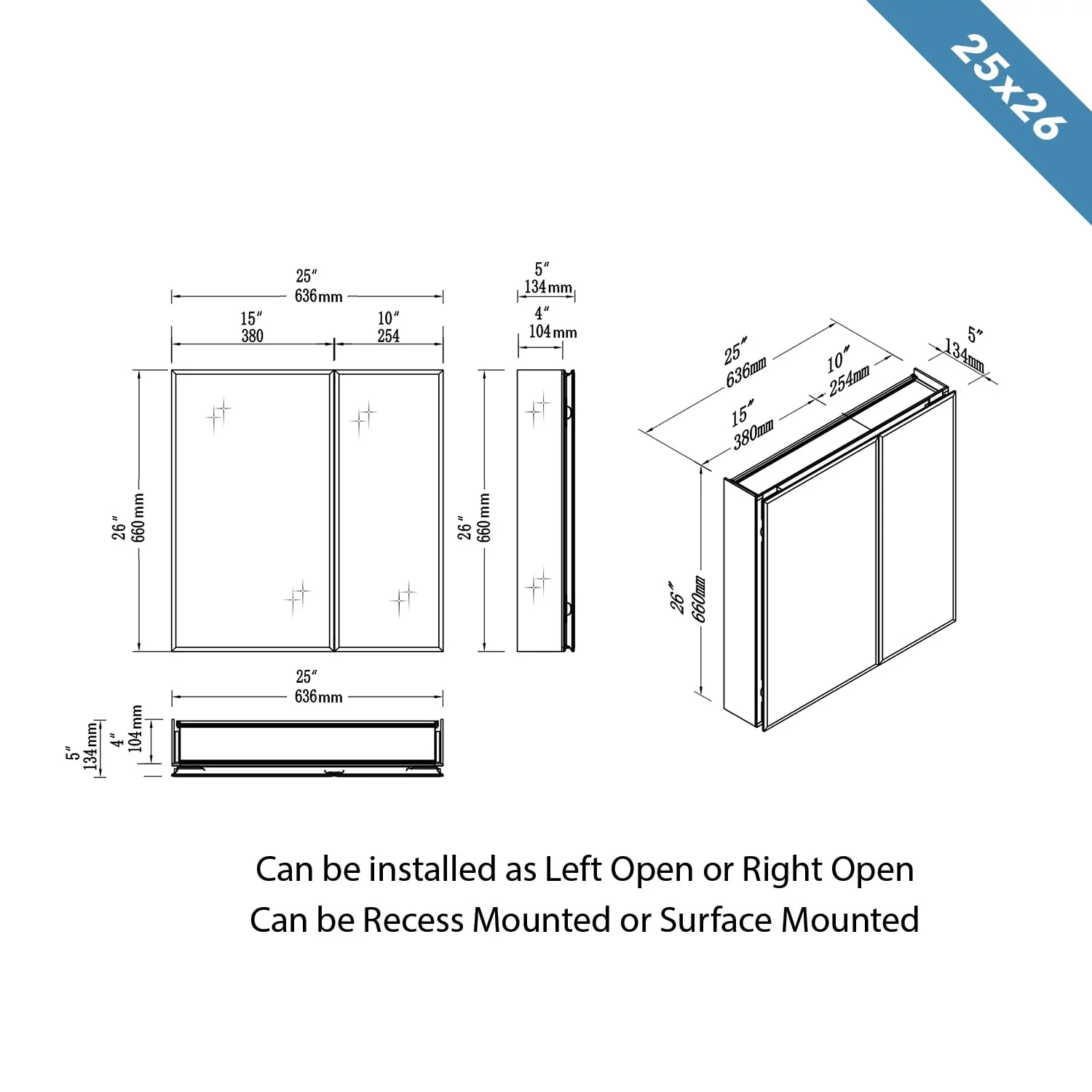 Frameless Aluminum Bathroom Mirror Medicine Cabinet