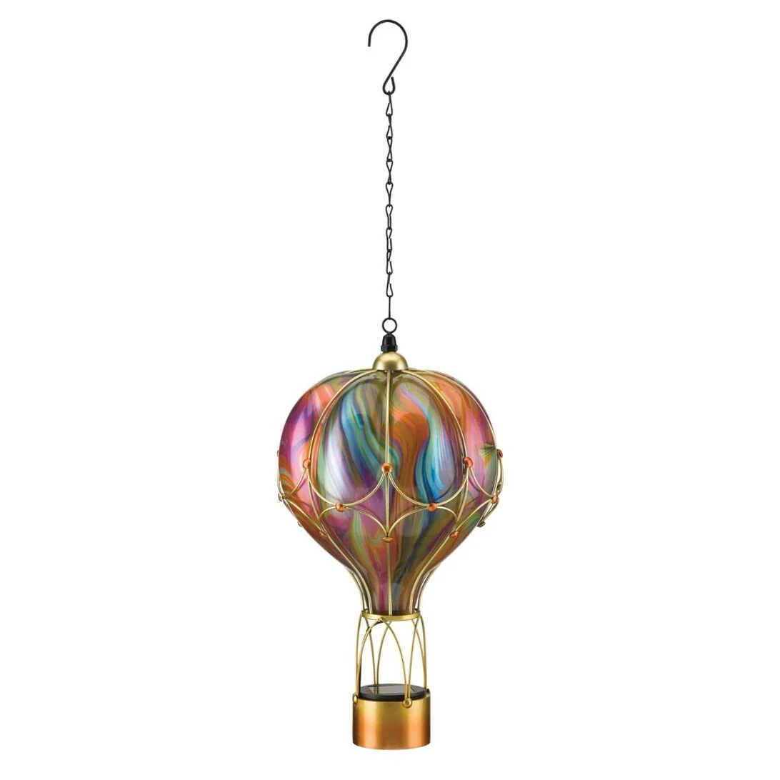 Swirl Balloon Solar Lantern LG - Orange