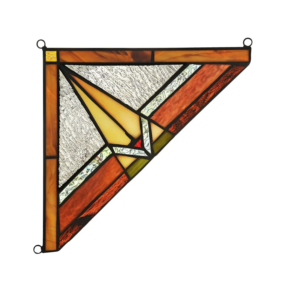 Chloe Tiffany Style Stained Glass Window Corner Panel