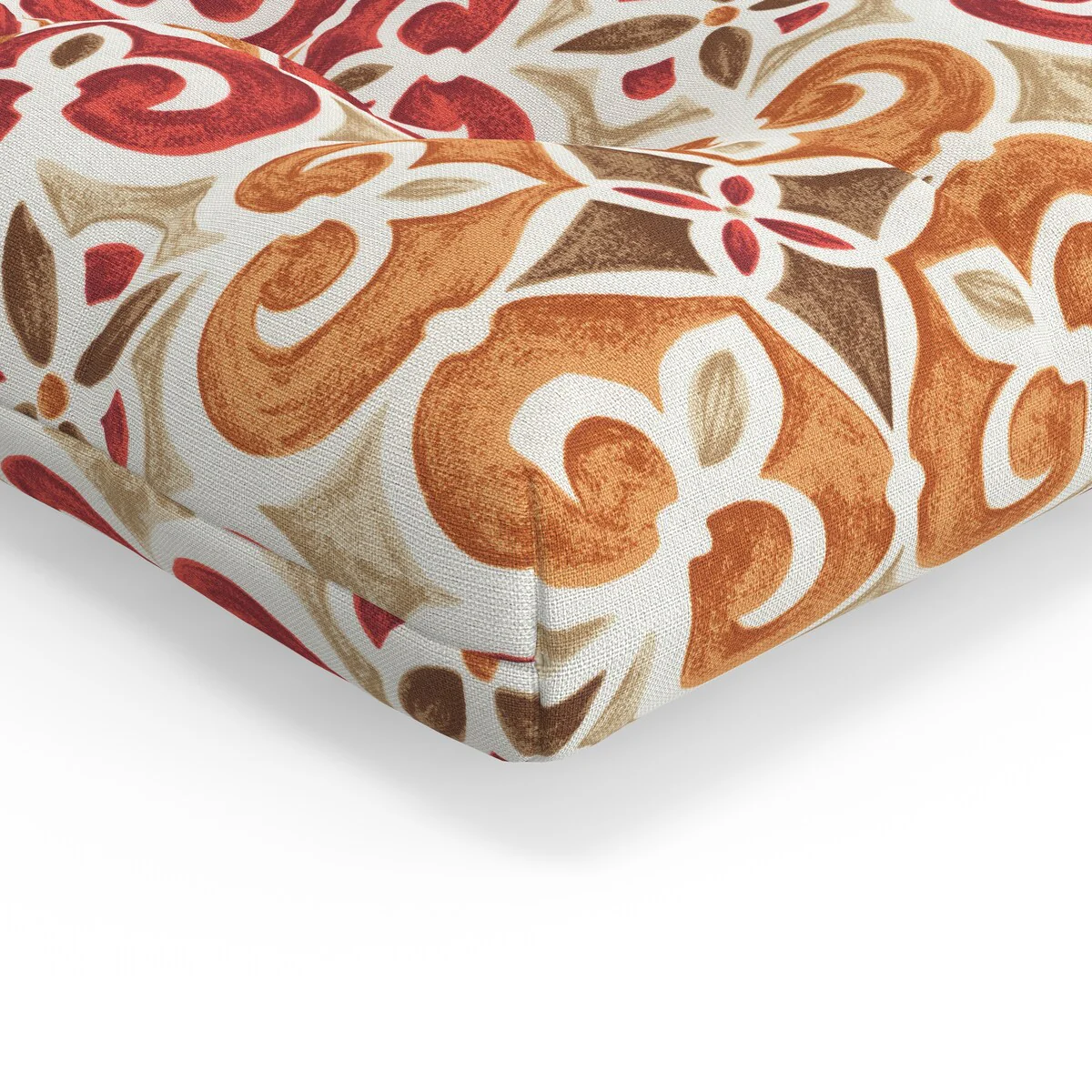 Pillow Perfect Outdoor/Indoor 100% Polyester Chair Pad , Weather Resistant, Fade Resistant
