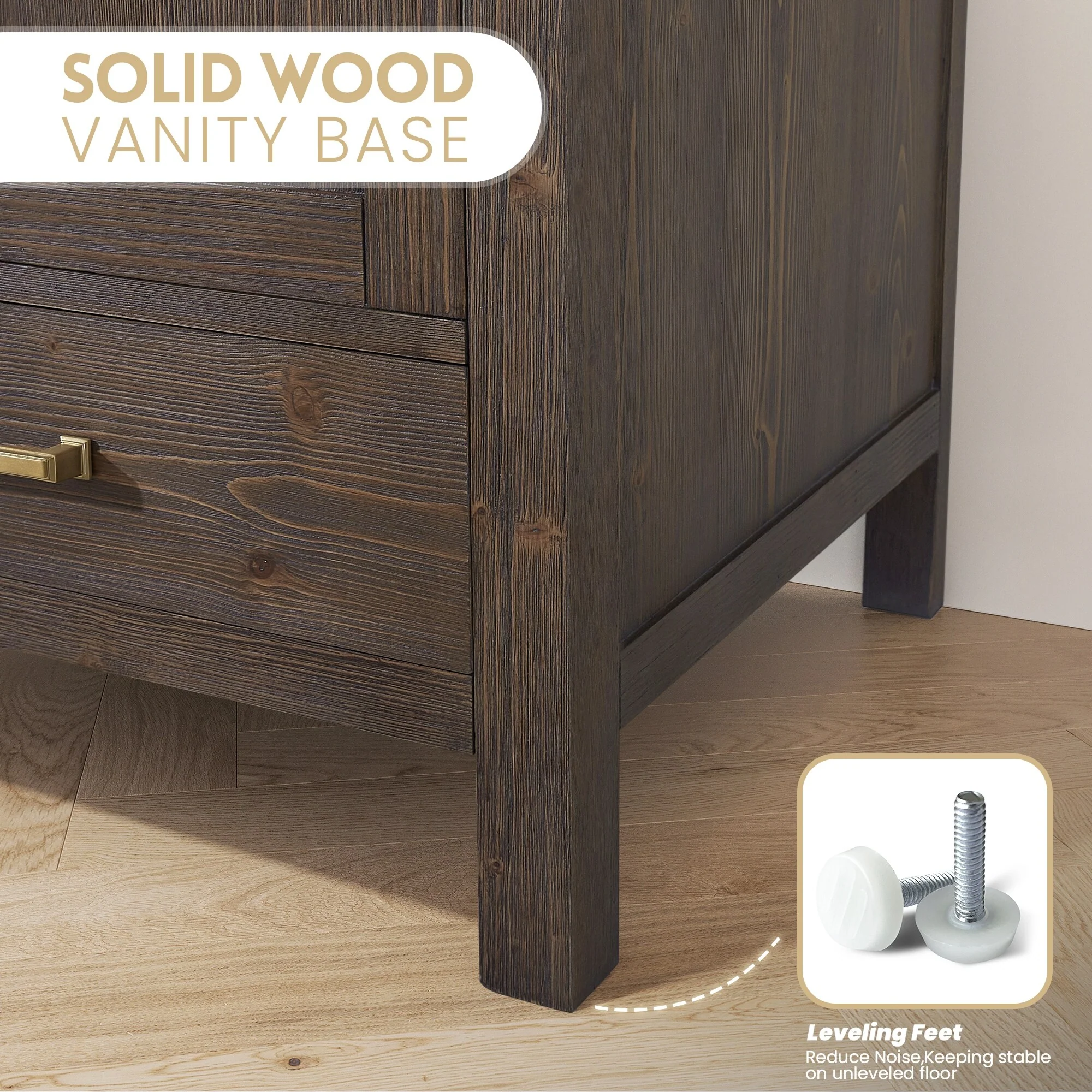 Shannon Bath Vanity with Composite Stone Countertop without Mirror