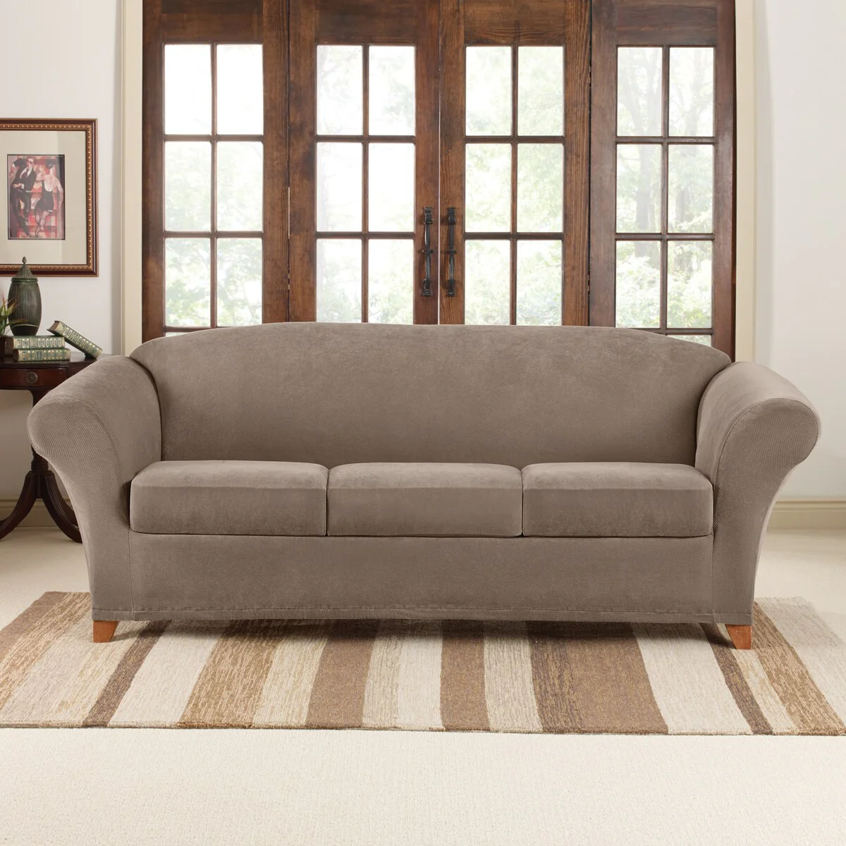 SureFit Stretch Pique 4 Piece Sofa Slipcover
