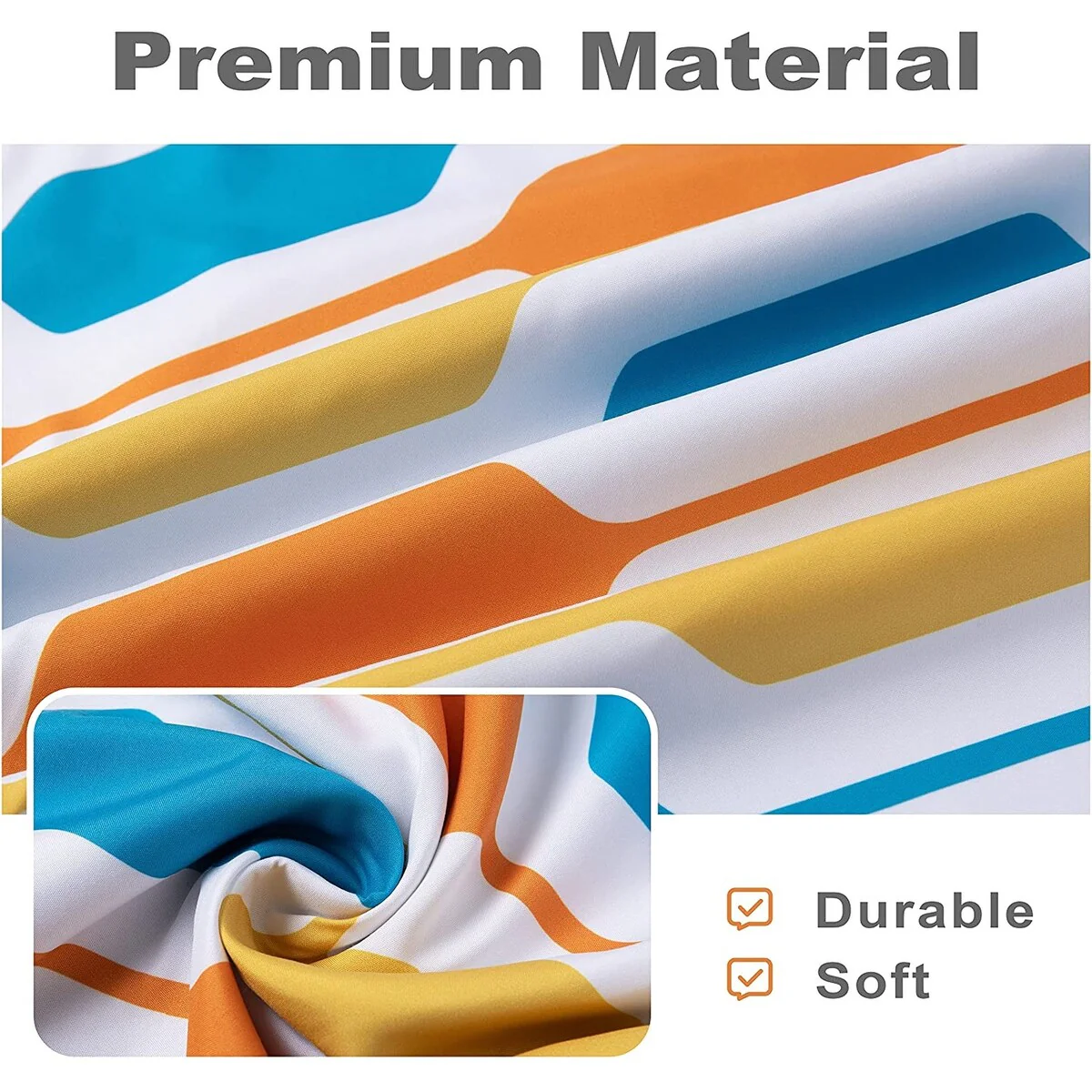 DriftAway Riley Geo Pattern Mid Century Lined Blackout Grommet Window Curtain Panel Pair