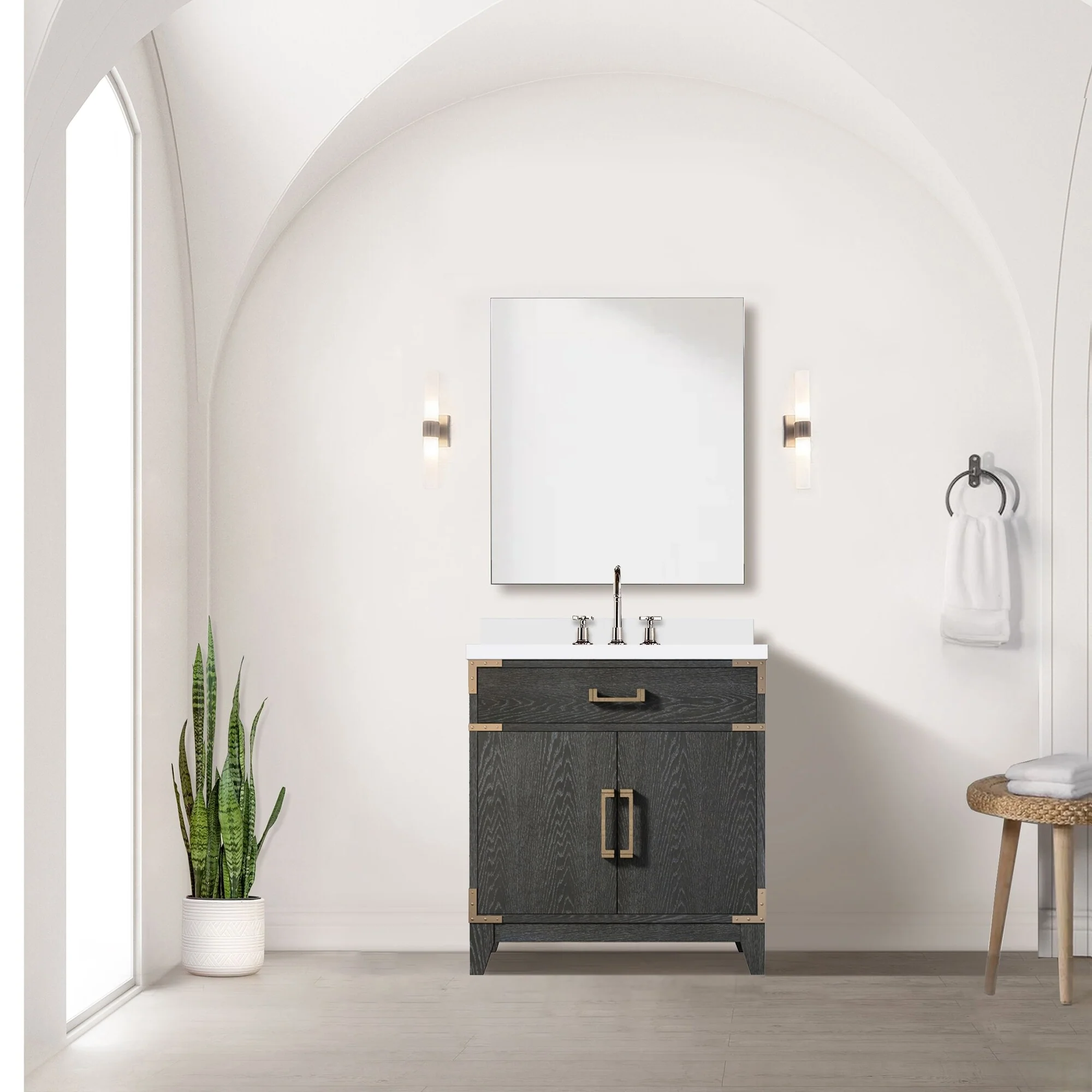 Laurel Bath Vanity Quartz Top, Sink and Faucet