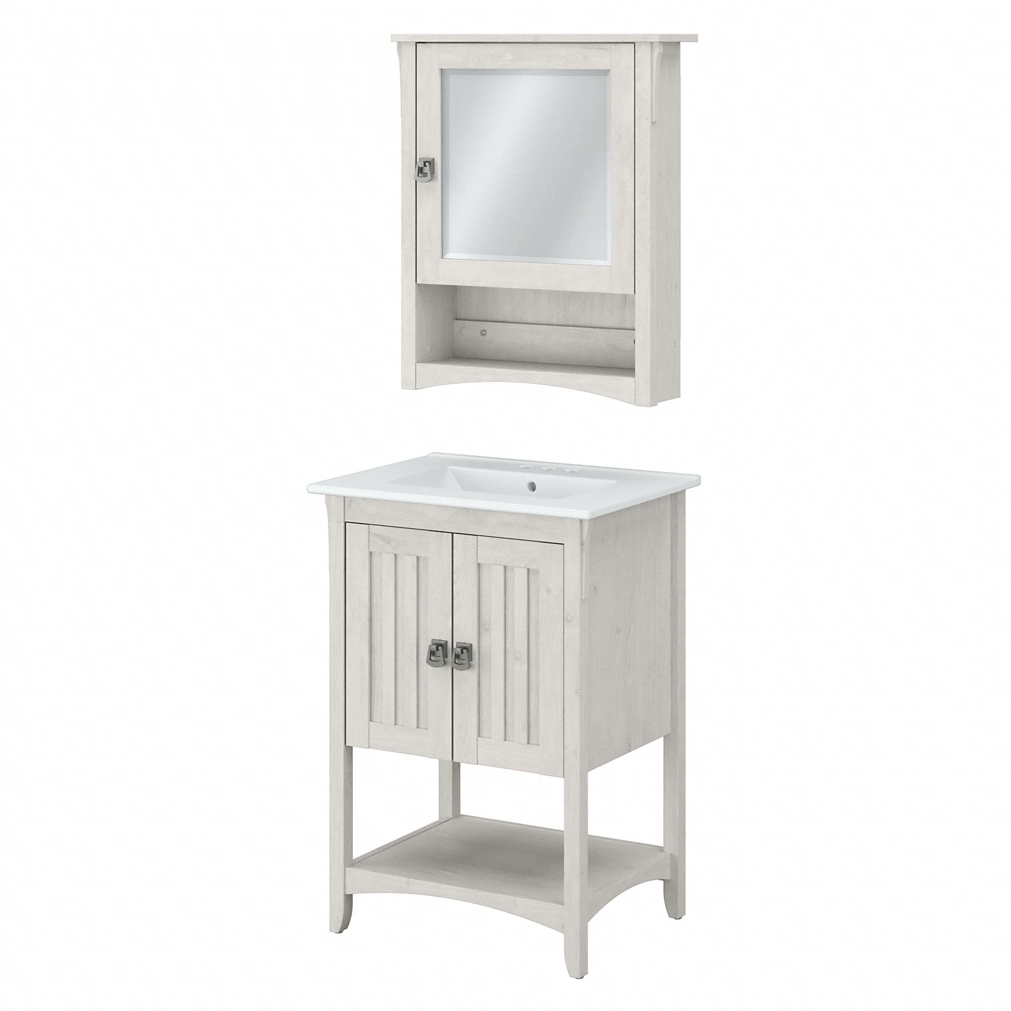 Salinas 24W Bathroom Vanity Sink & Medicine Cabinet by Bush Furniture