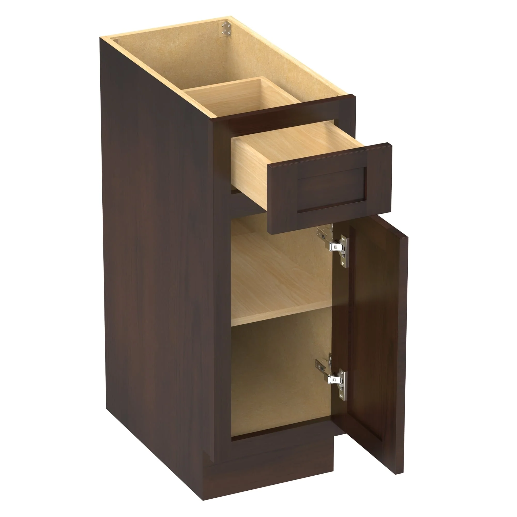 Vanity Art 12 Inch Bathroom Vanity Base Cabinet Single Right Offset Solid Wood Small Bathroom Storage Floor Cabinet