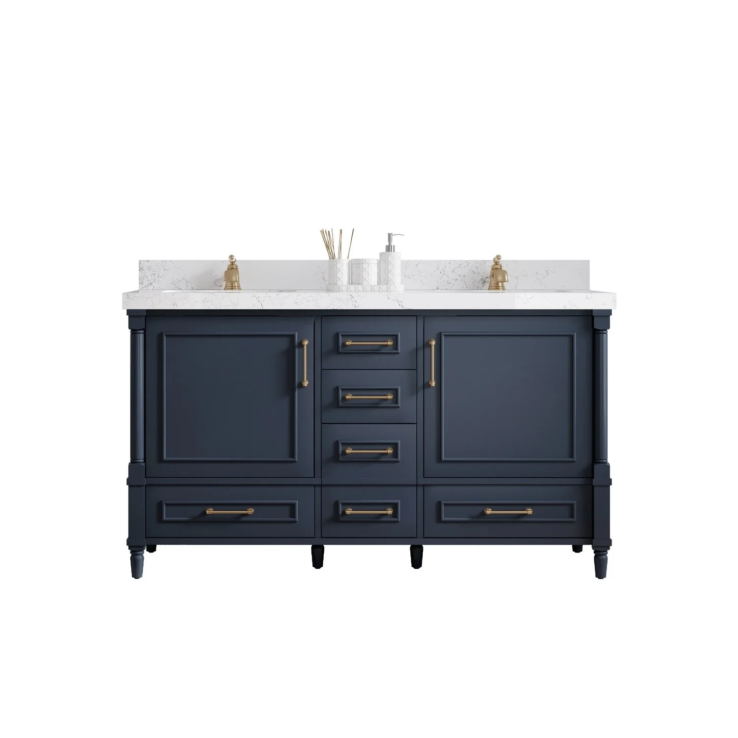Willow Collections 60 in. W x 22 in. D Aberdeen Double Sink Bathroom Vanity with Countertop