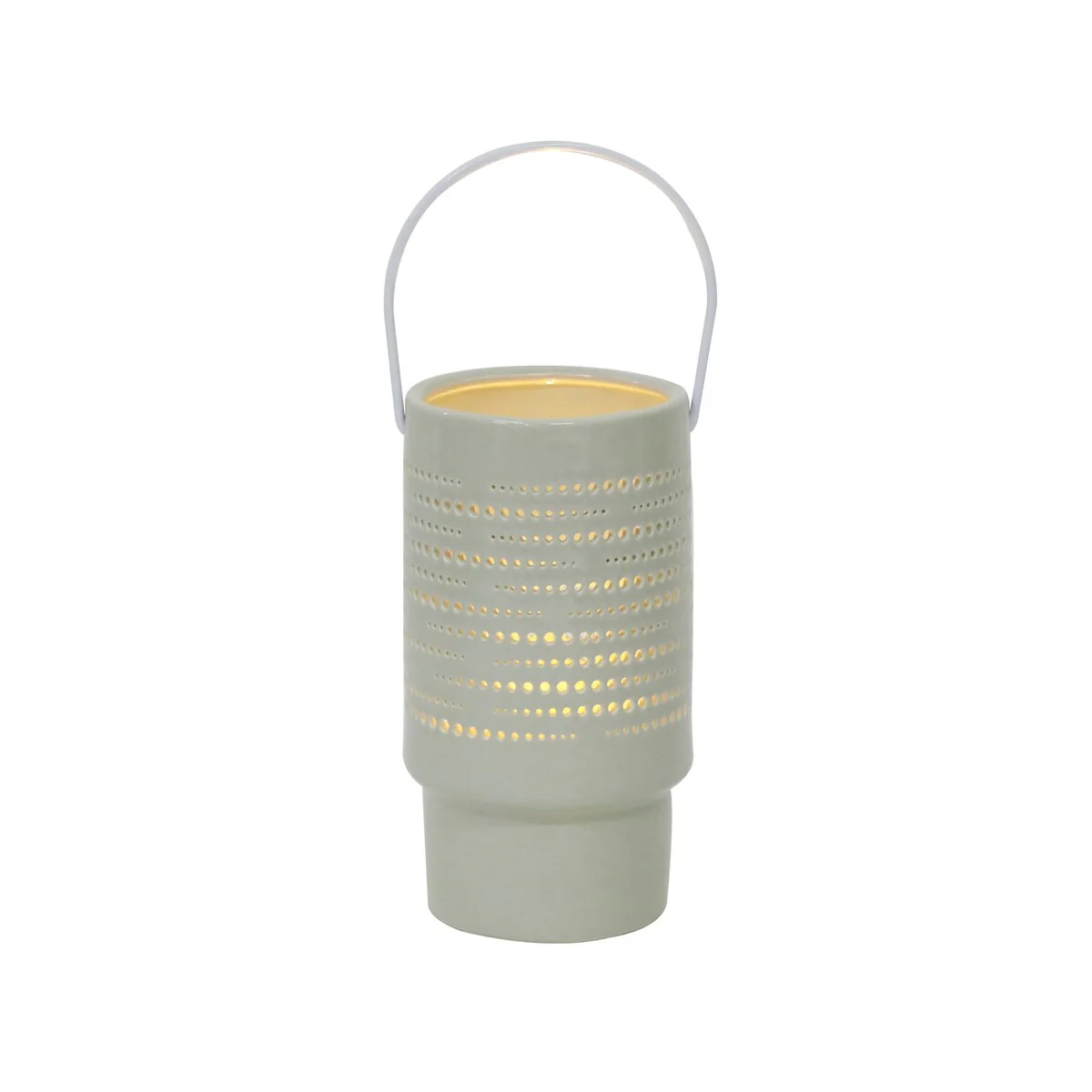 8In Led Scale Ceramic Lantern