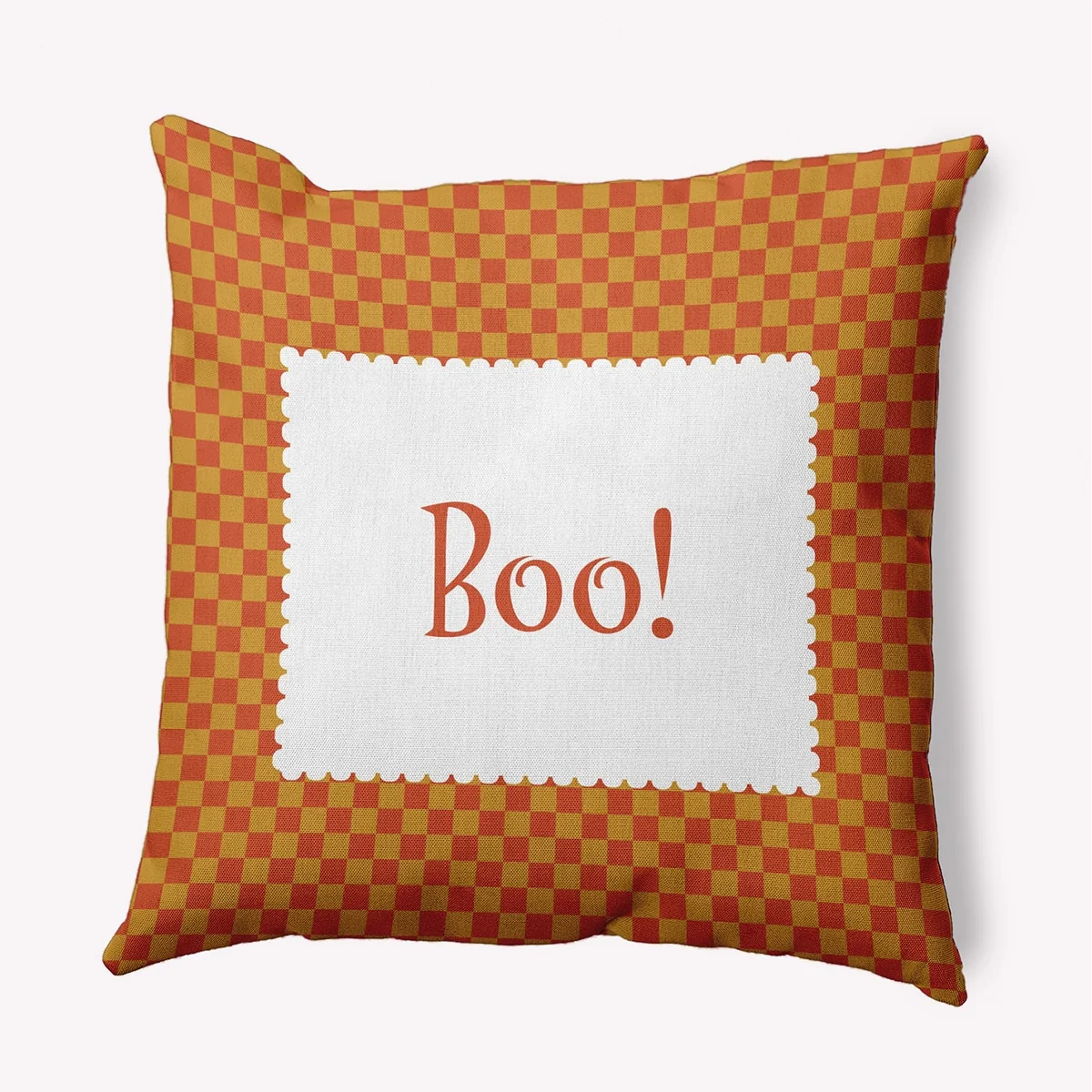 Halloween Boo Checks Accent Pillow