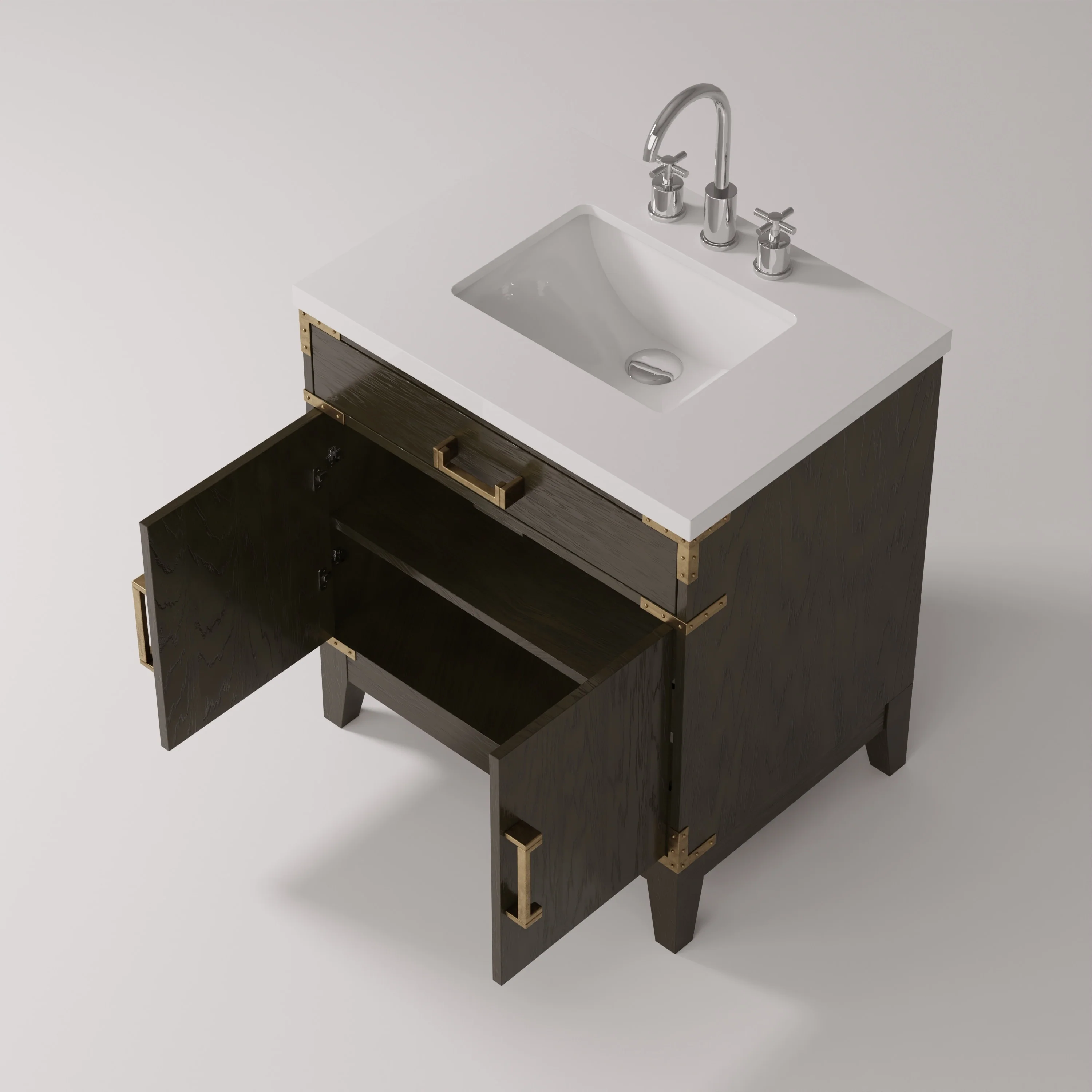 Laurel Bath Vanity Quartz Top, Sink and Faucet