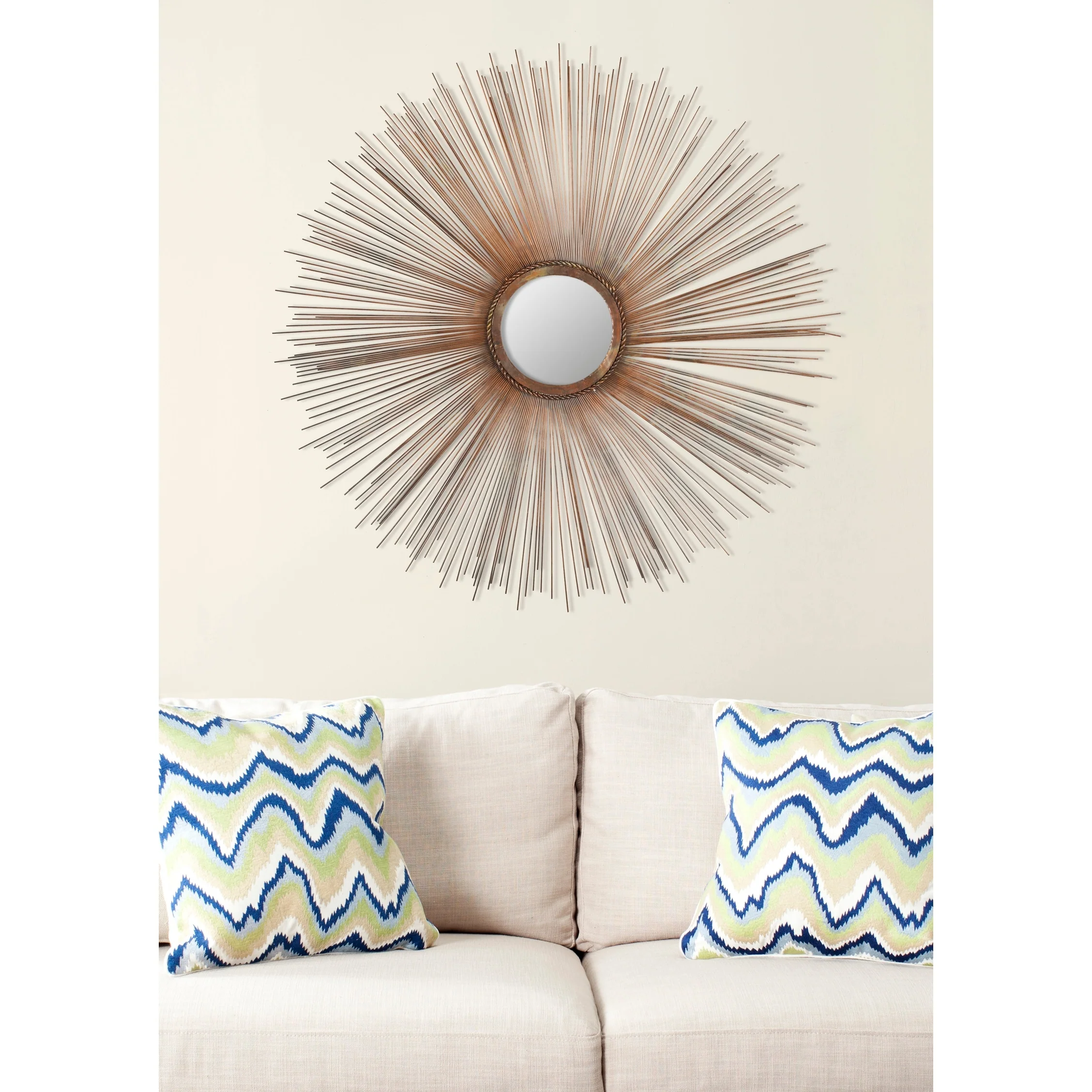 SAFAVIEH Handmade Art Copper Sunburst 41-inch Decorative Mirror - 41