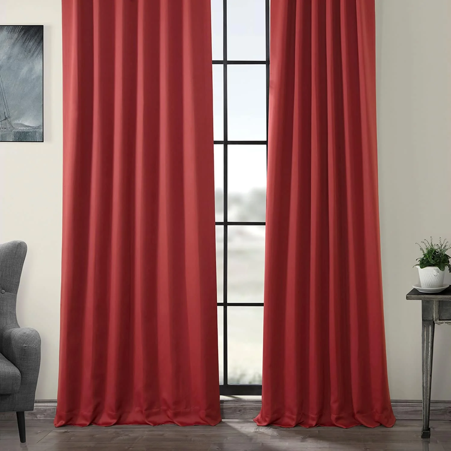 Exclusive Fabrics Room Darkening 120-inch Curtain Panel Pair (2 Panels)