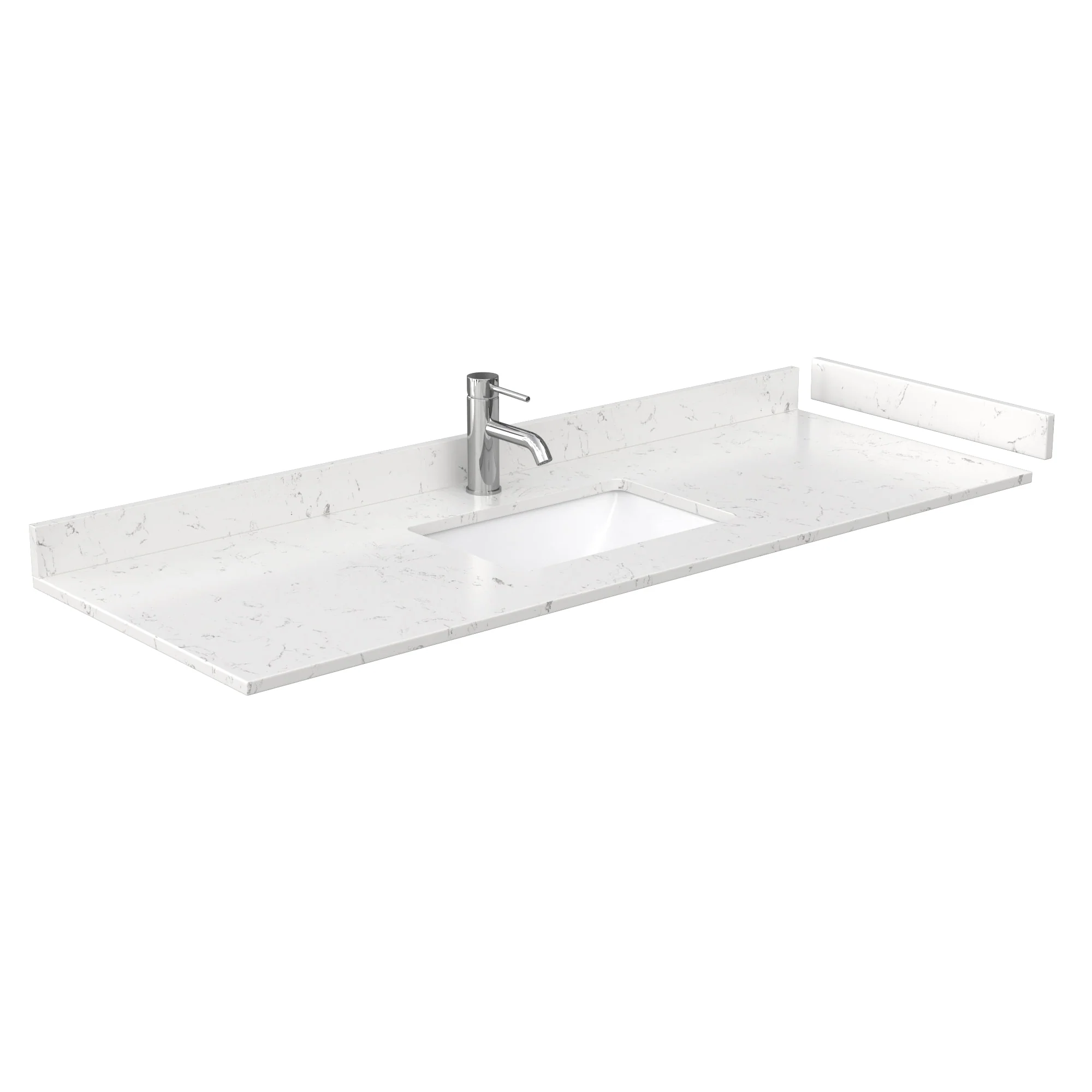 Beckett 60 Inch Single Vanity, Cultured Marble Top