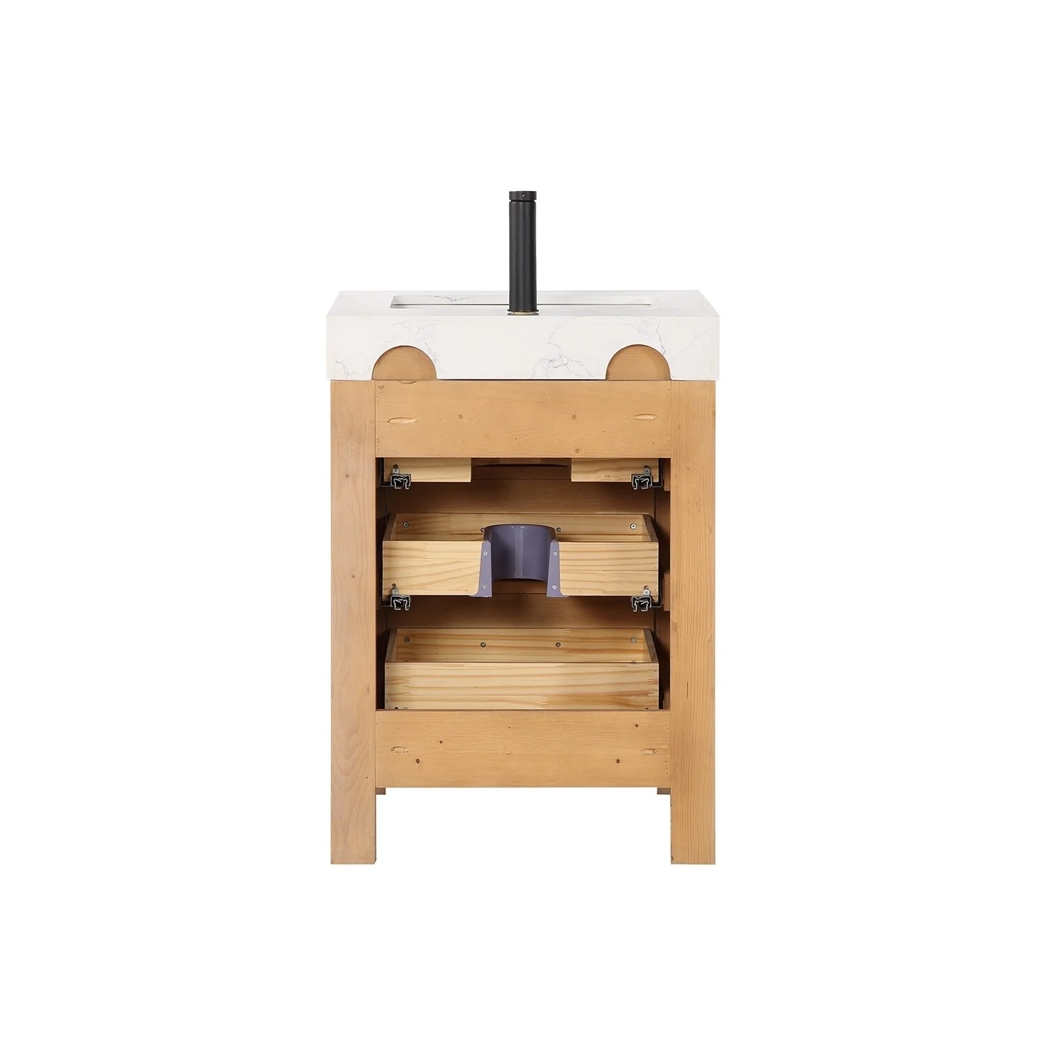 Leon 24 in. Single Bathroom Vanity with Composite Stone Top