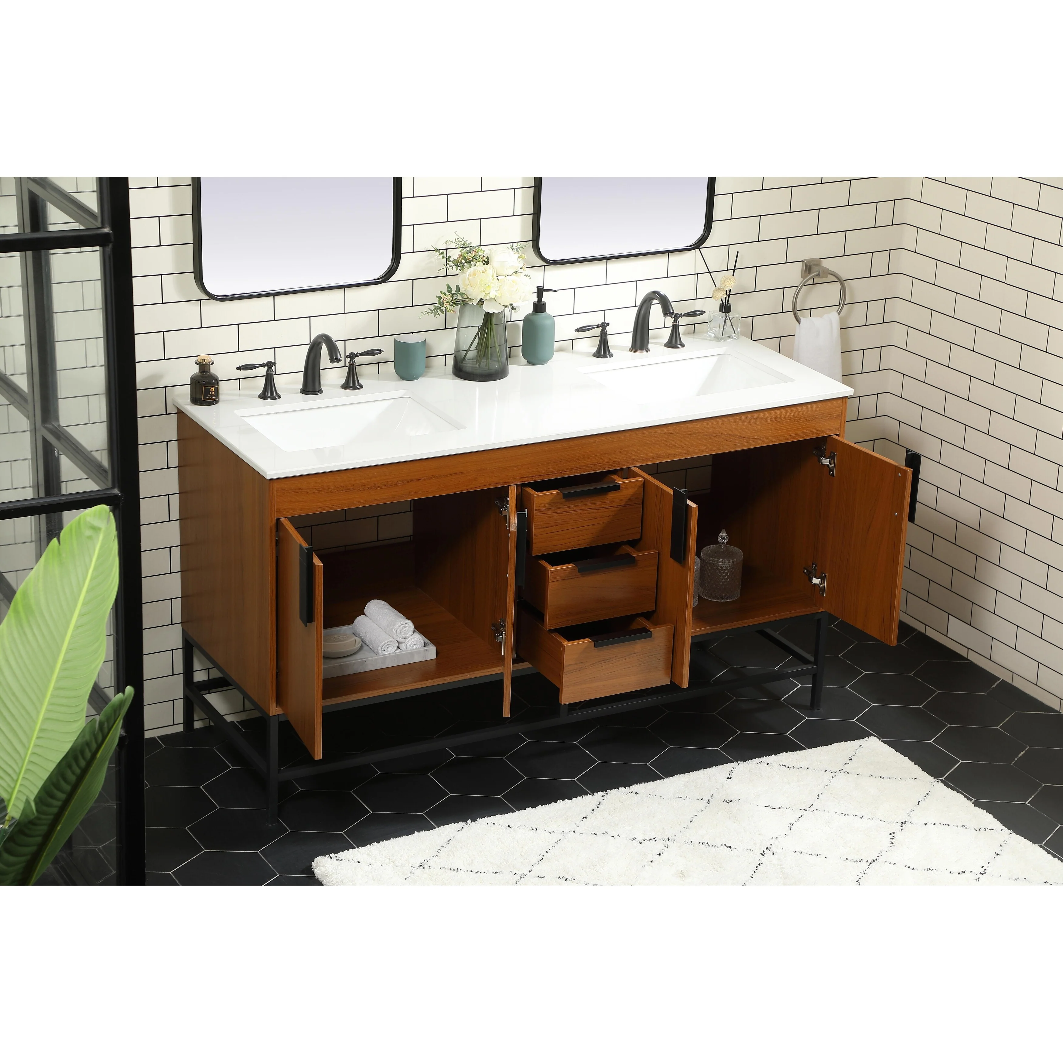 Blossom 60 Inch Double Bathroom Vanity
