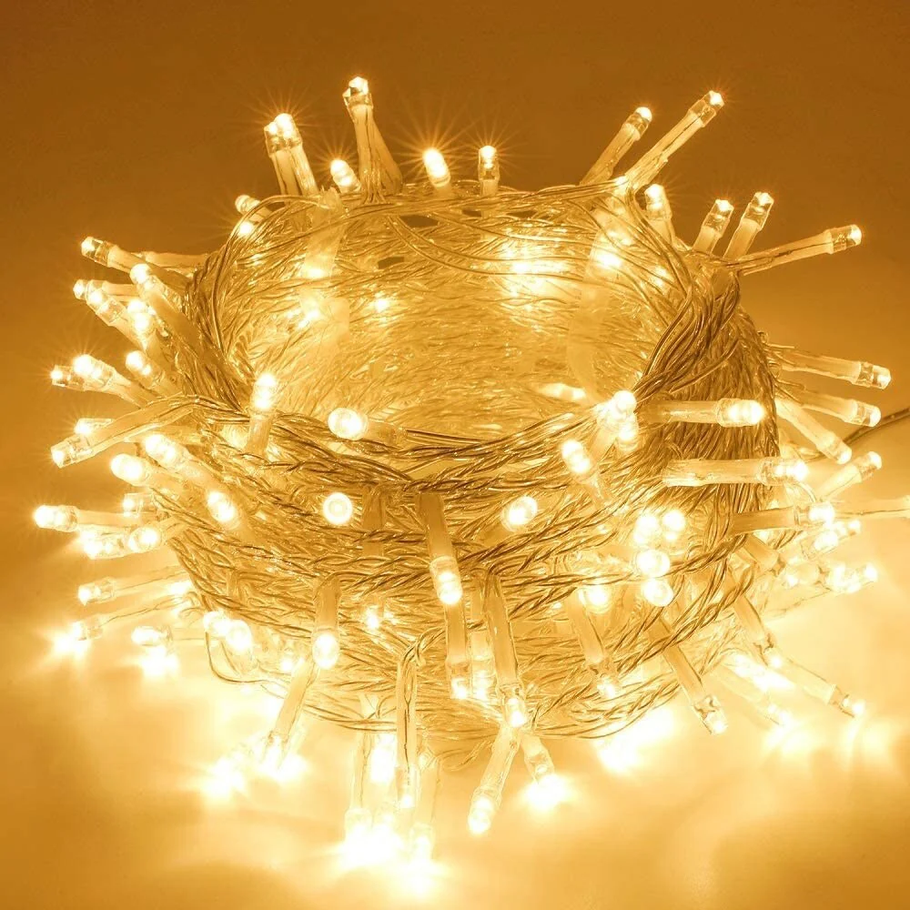 Extra-Long 66FT String Lights Outdoor/Indoor 200 LED (Warm White) - Yellow