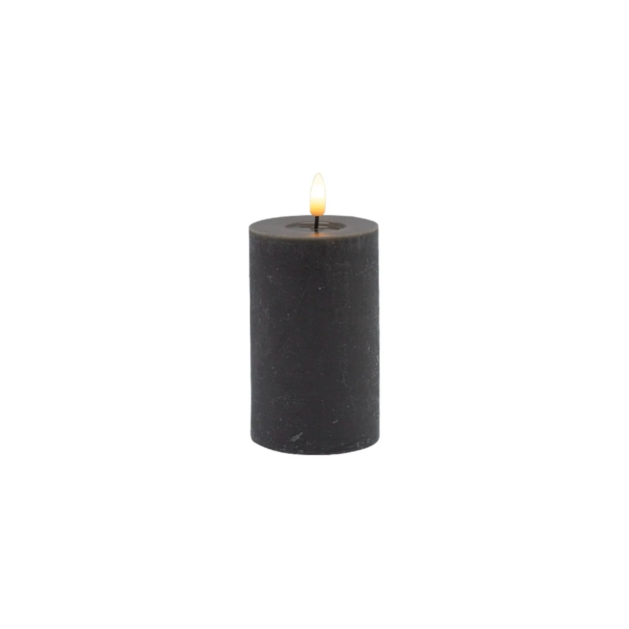 Battery Operated 3D Flame Small LED Pillar Candles - 5