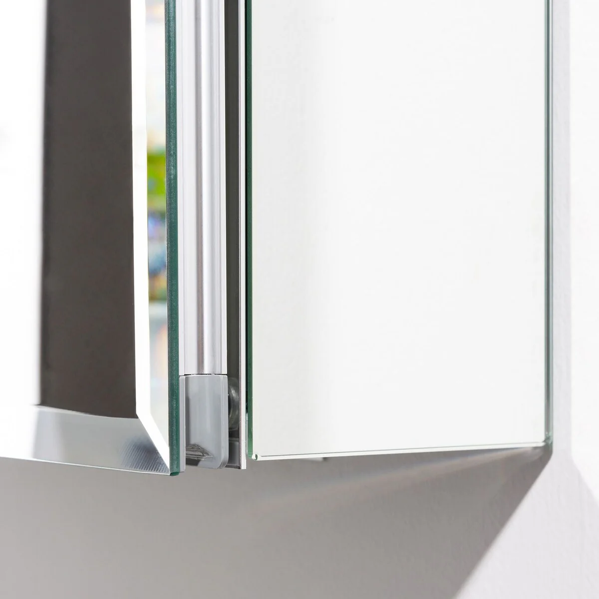 36-in W Modern Three-Door Aluminum Wall Mount Bathroom Mirror Medicine Cabinet - 36-in W x 5-in D x 26-in H