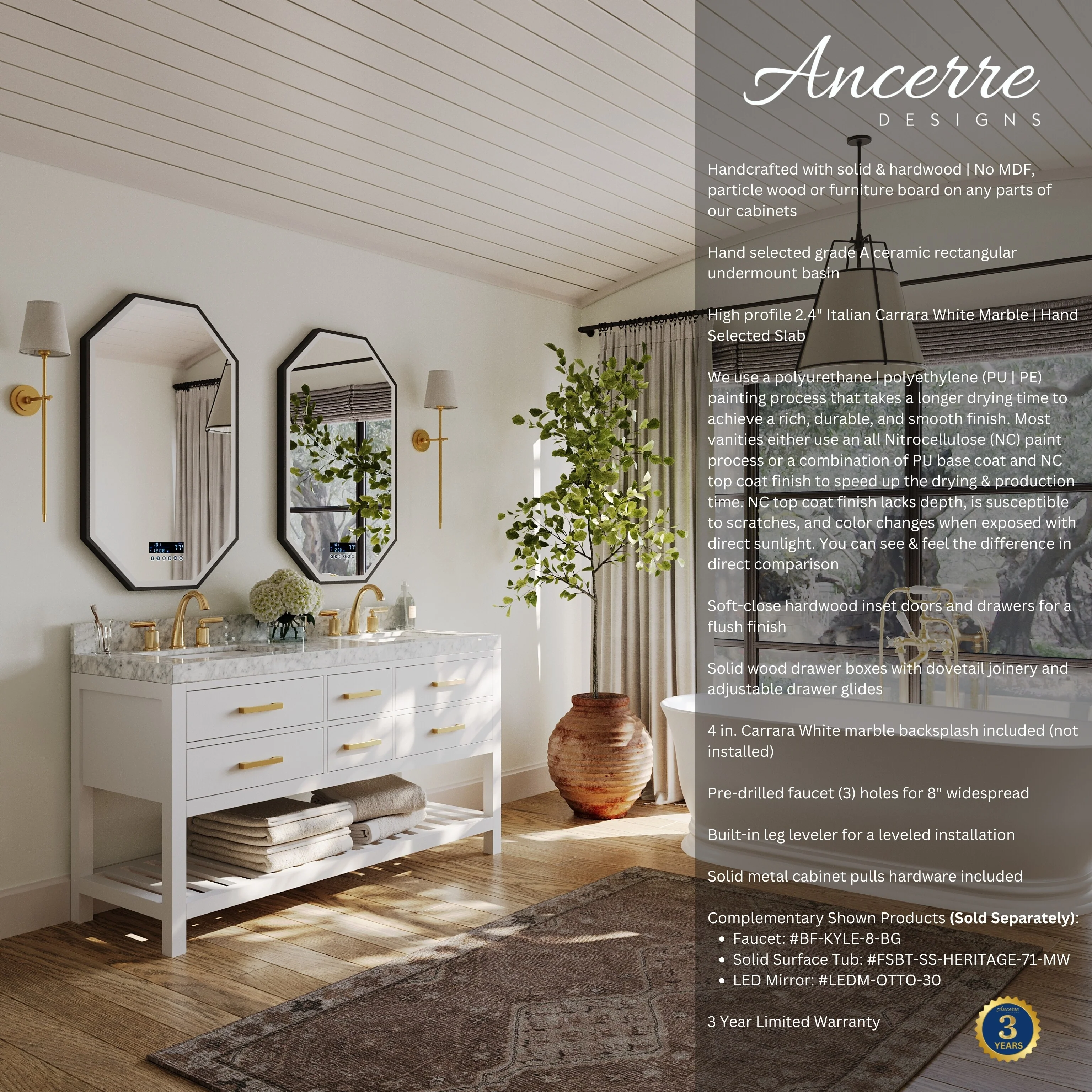 Ancerre Designs Elizabeth Bathroom Vanity Set
