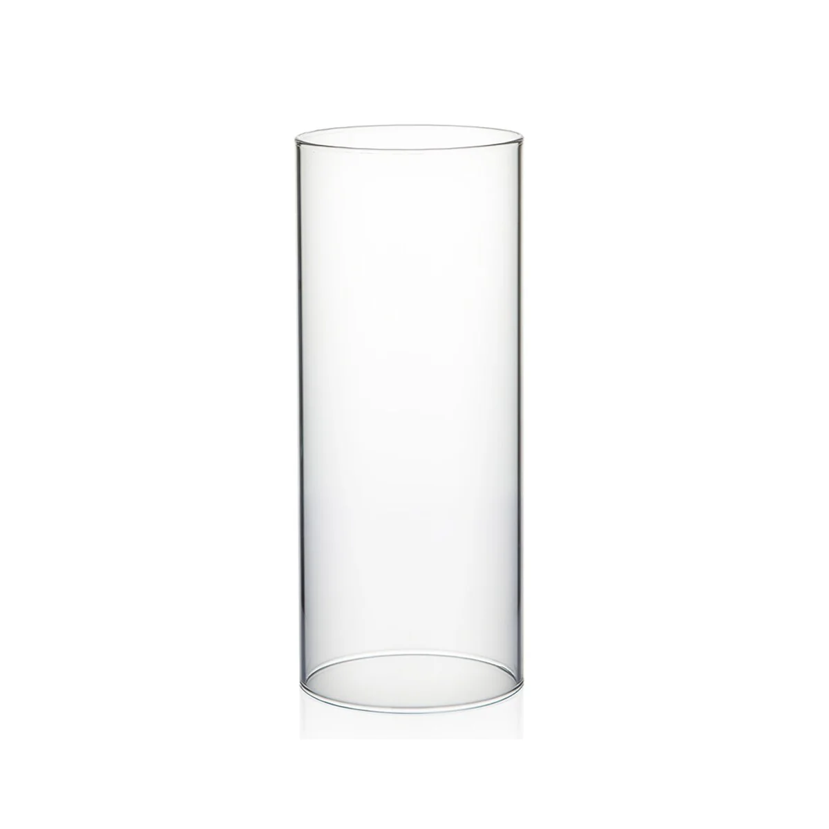 Clear Glass Cylinder Hurricane Chimney Tube, Candle Cover - 1 Piece