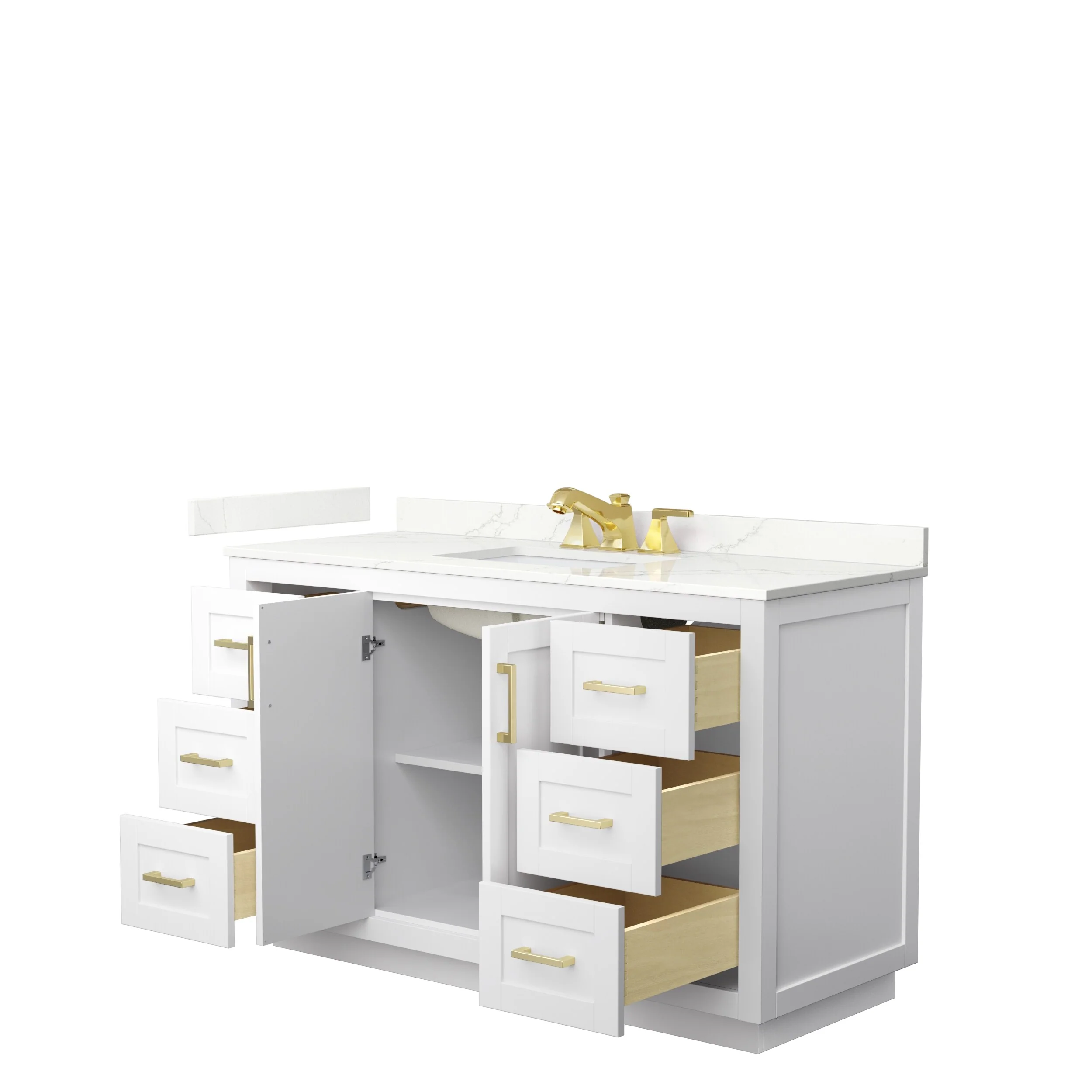 Miranda 54-inch Single Vanity, Quartz Top
