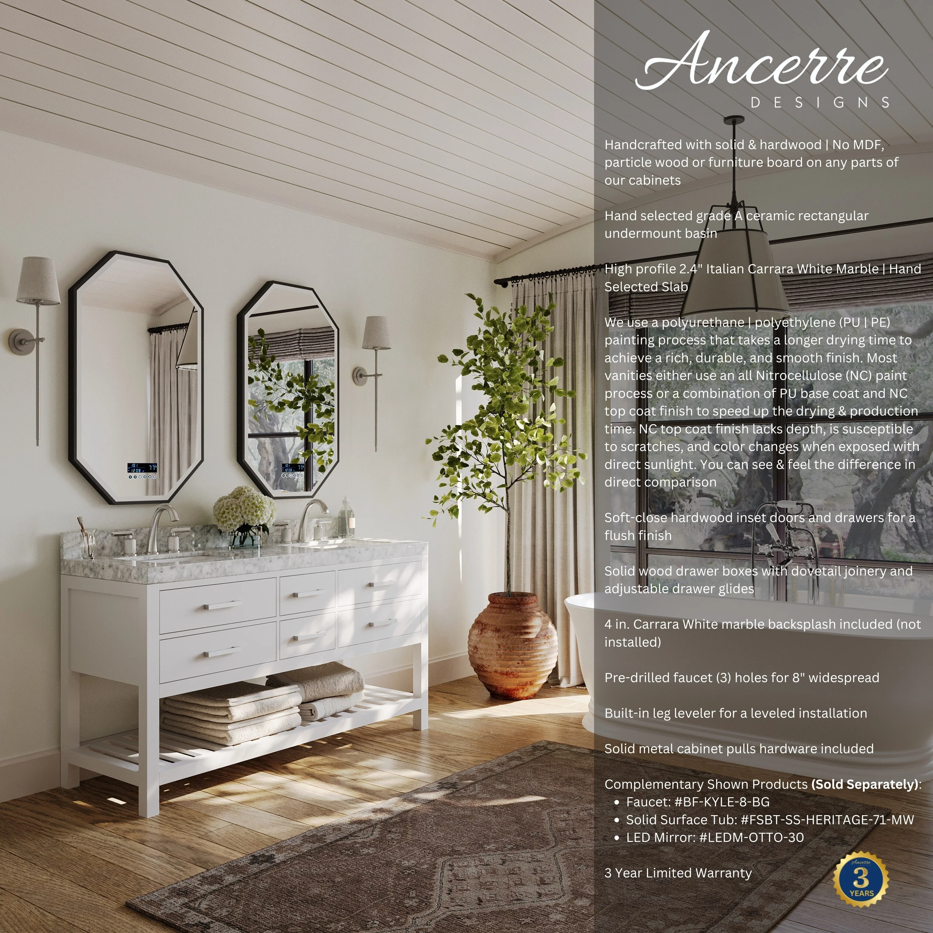 Ancerre Designs Elizabeth Bathroom Vanity Set
