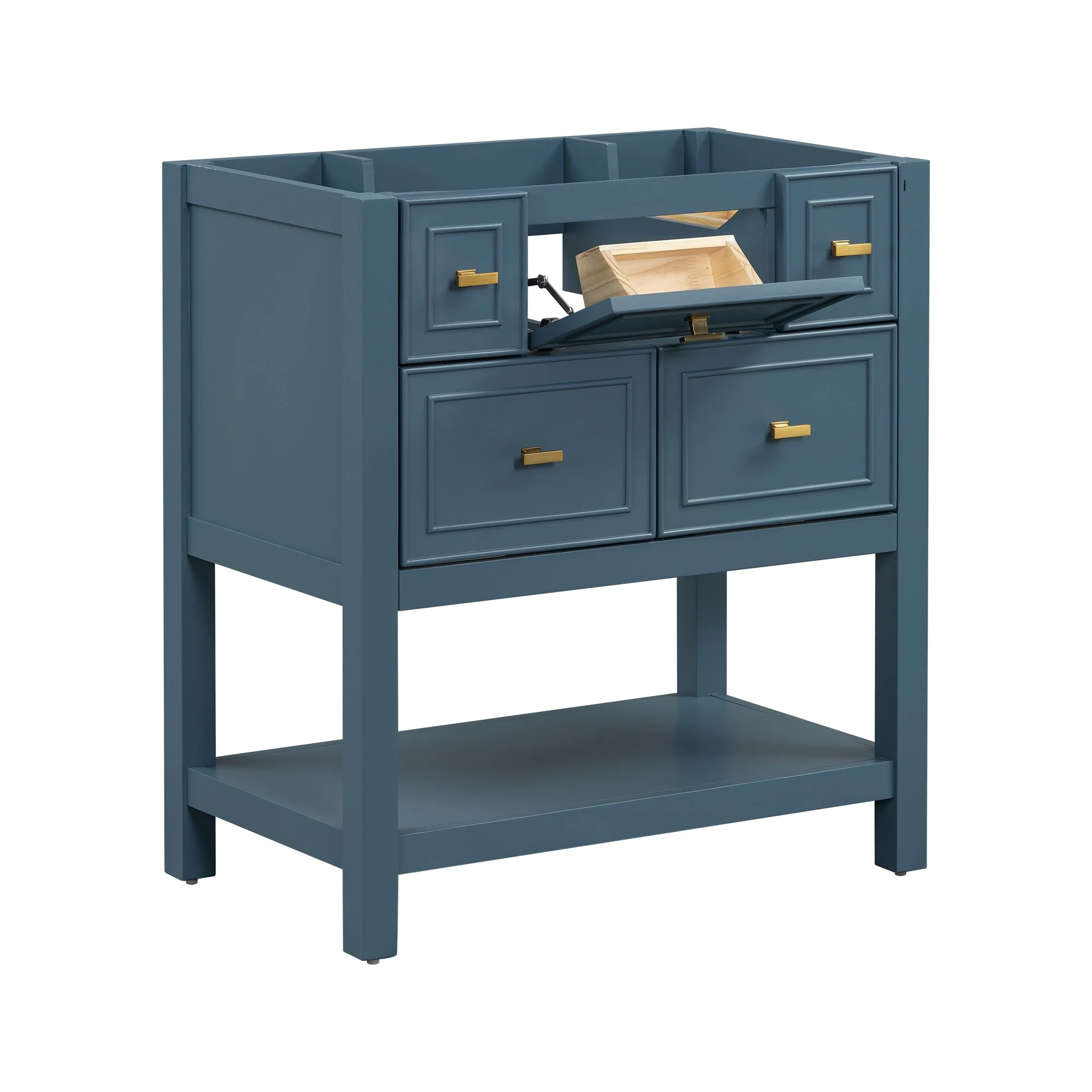 Free Standing Single Bathroom Vanity with 5 Drawers Bathroom Storage Cabinet