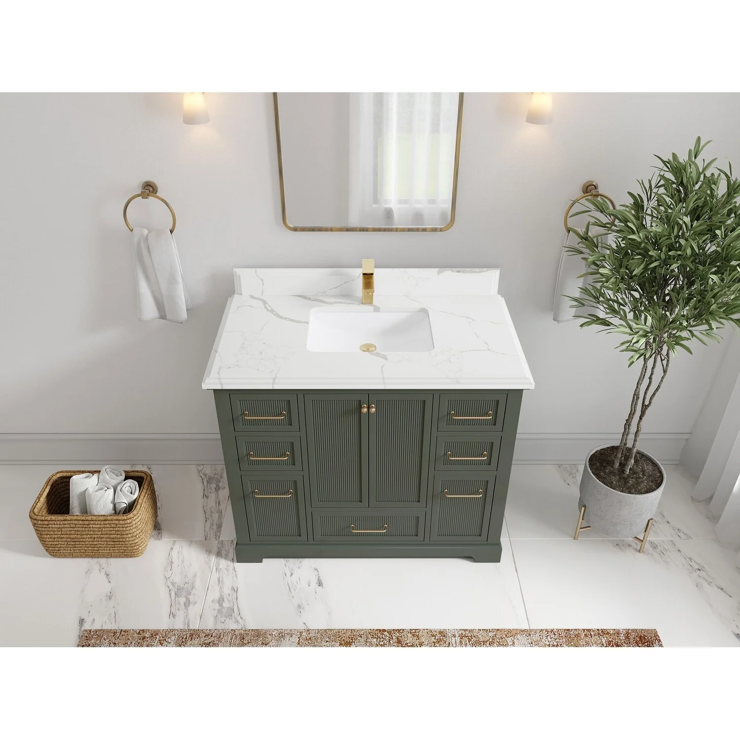 Willow Collections 42 in. W x 22 in. D Alys Single Sink Bathroom Vanity with Countertop