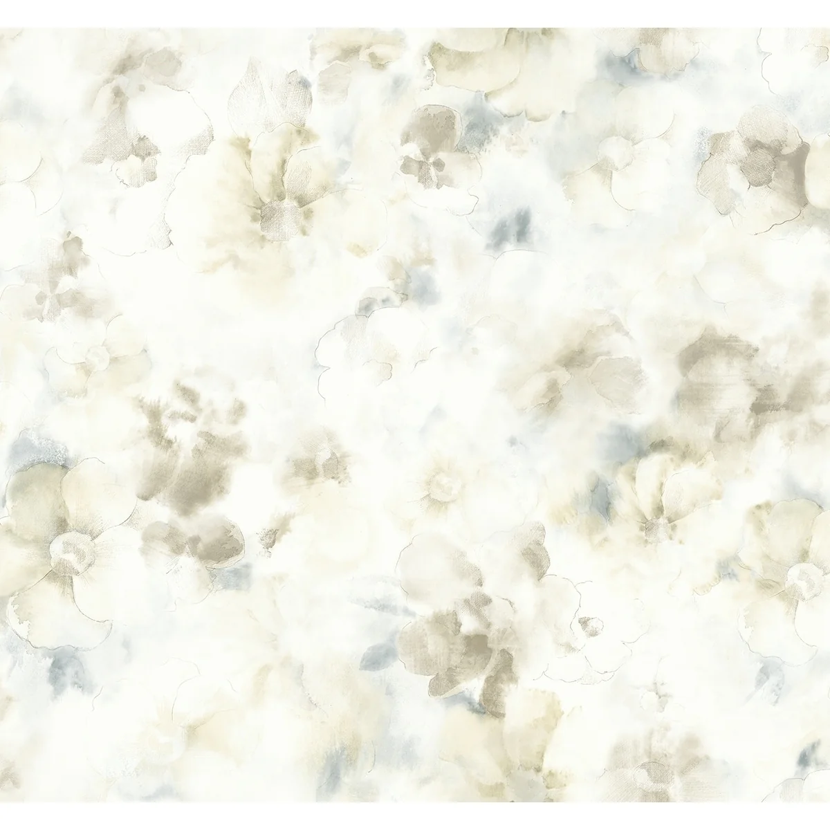 Seabrook Designs Sanela Watercolor Flowers Unpasted Wallpaper