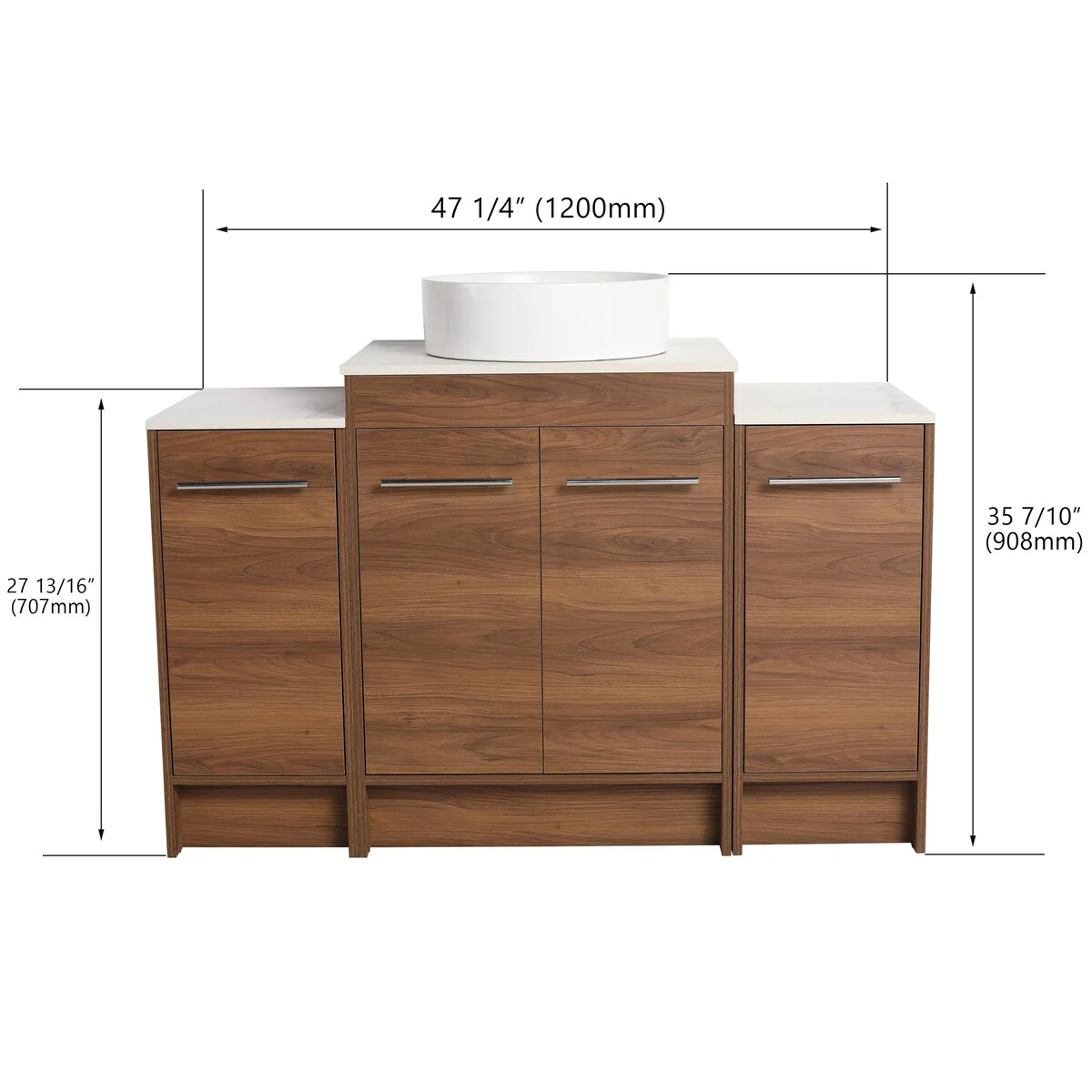 Bathroom Vanity With Sink In 24/36/48/60 Inch, Freestanding Bathroom Vanity With Soft Close Door