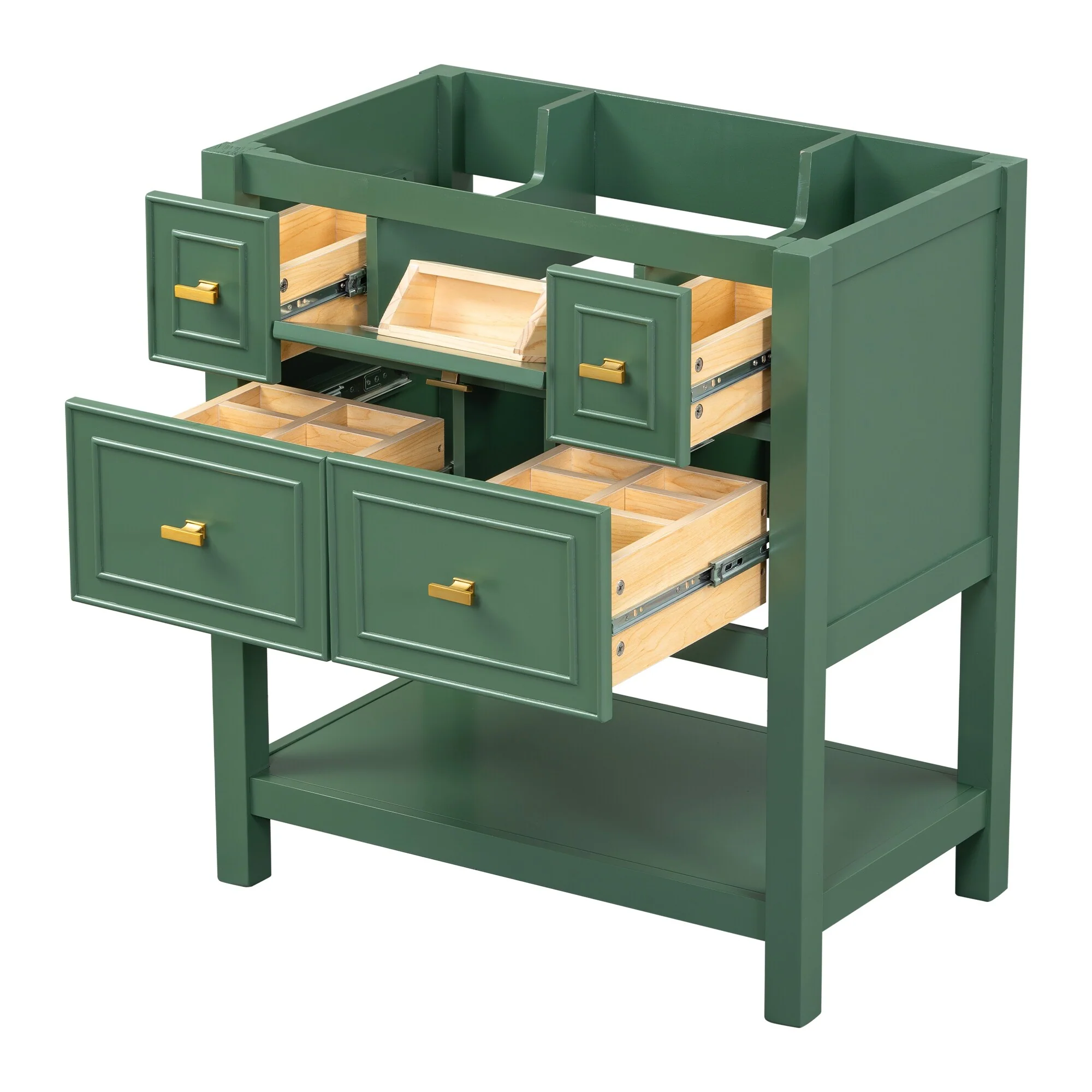 Free Standing Single Bathroom Vanity with 5 Drawers Bathroom Storage Cabinet