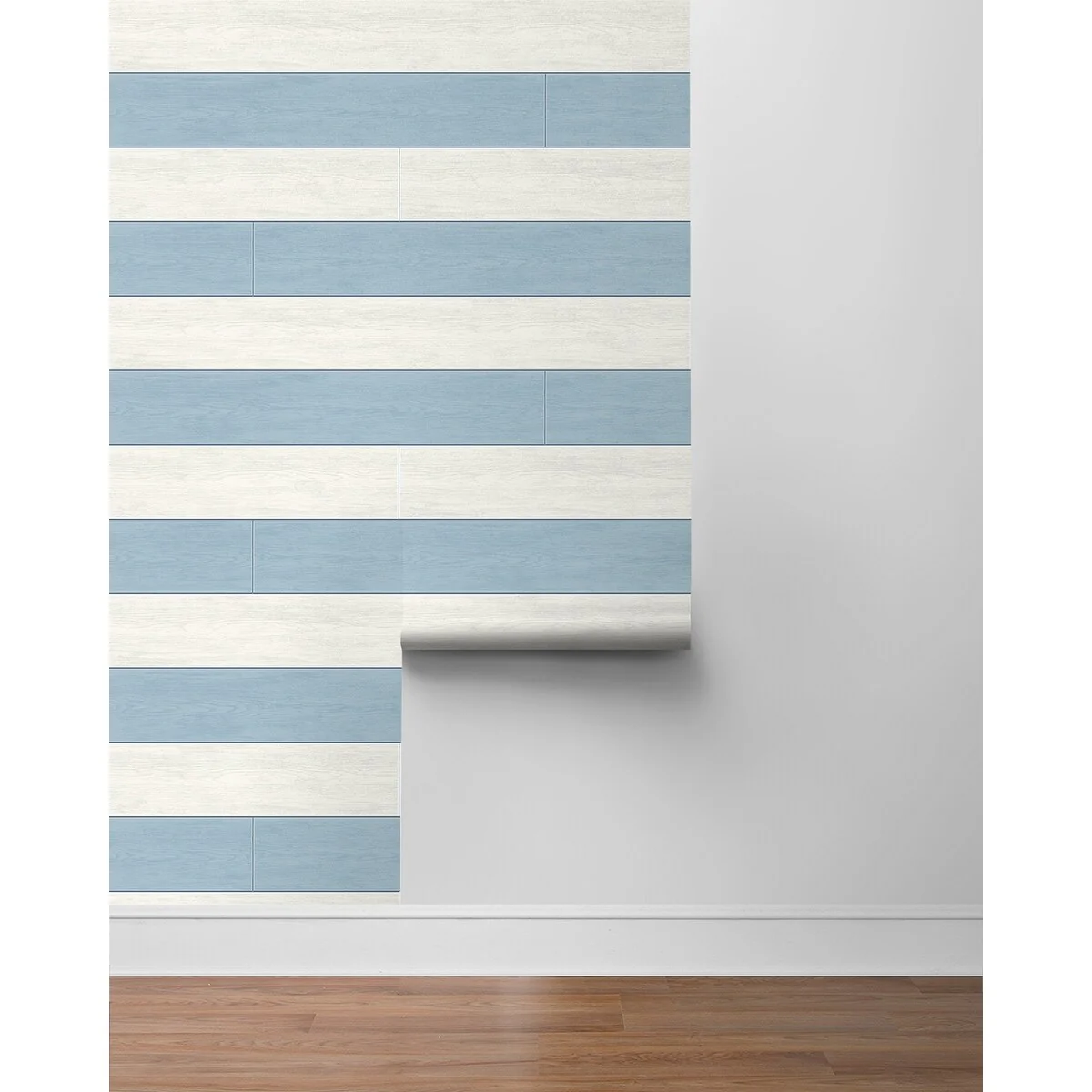NextWall Two Toned Shiplap Peel and Stick Wallpaper