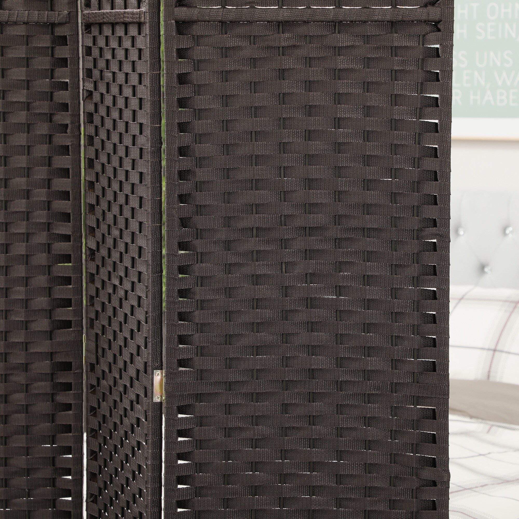 HOMCOM Room Divider, 6 Panel Folding Privacy Screen, 5.6' Tall Freestanding Wall Partition