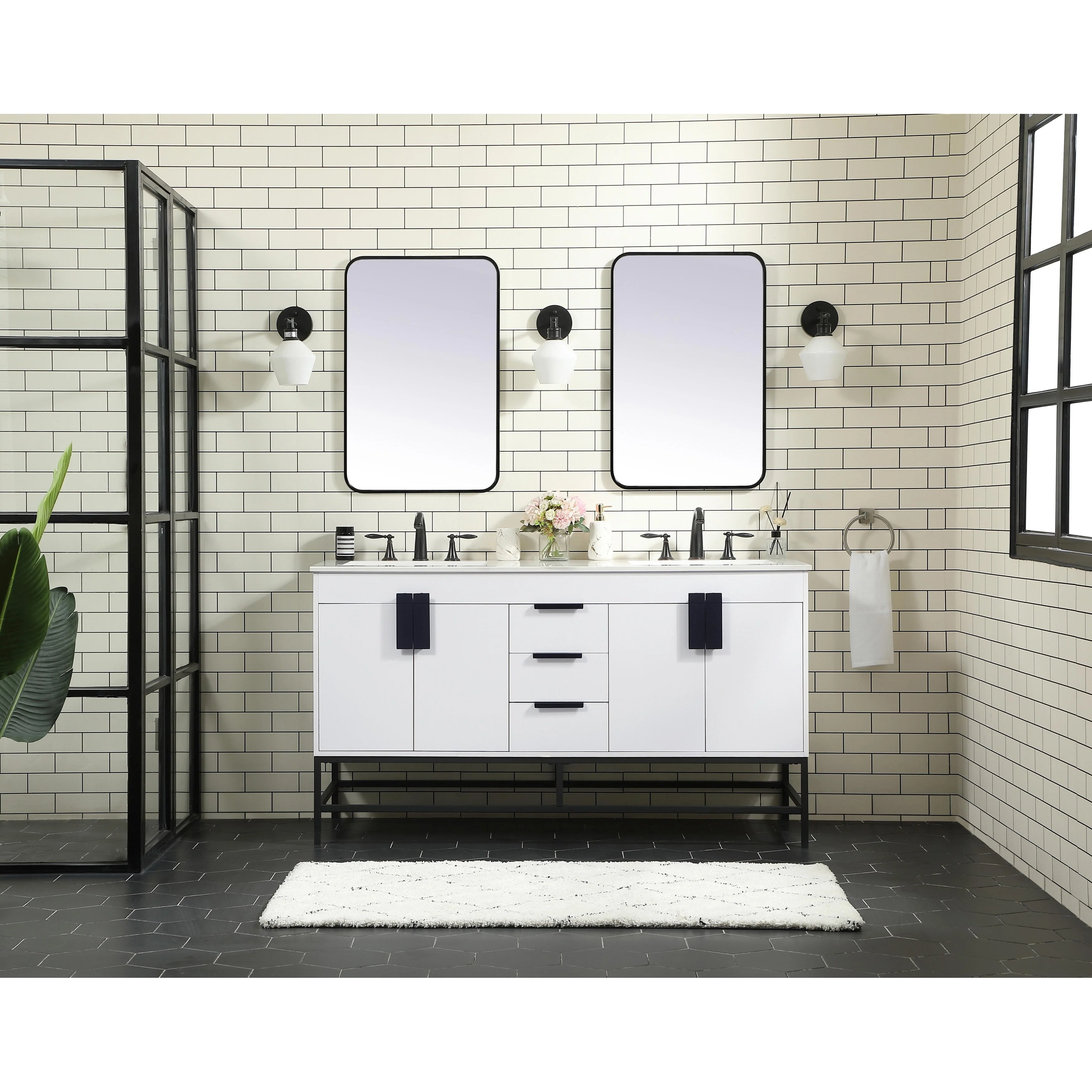 Blossom 60 Inch Double Bathroom Vanity