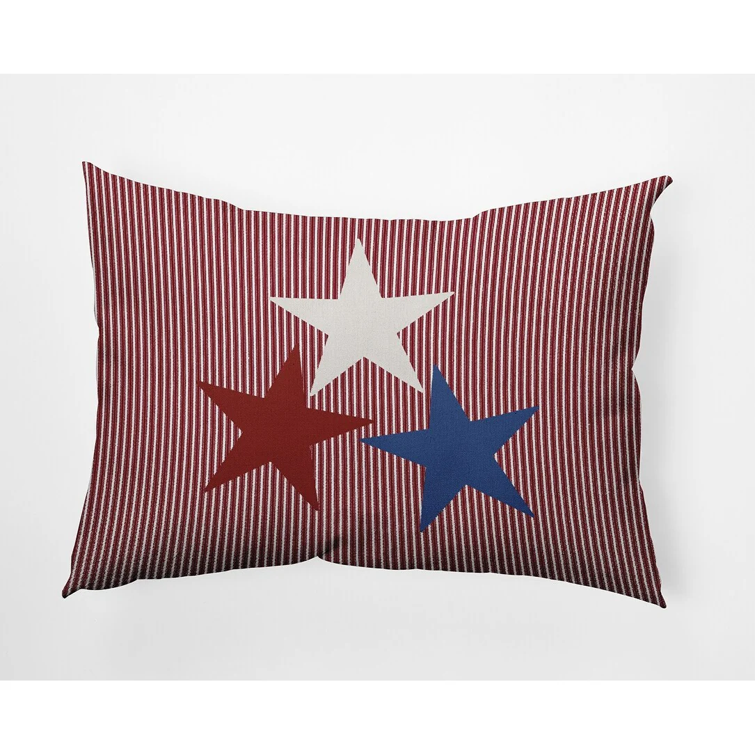 July 4th USA Colors Indoor/Outdoor Throw Pillow