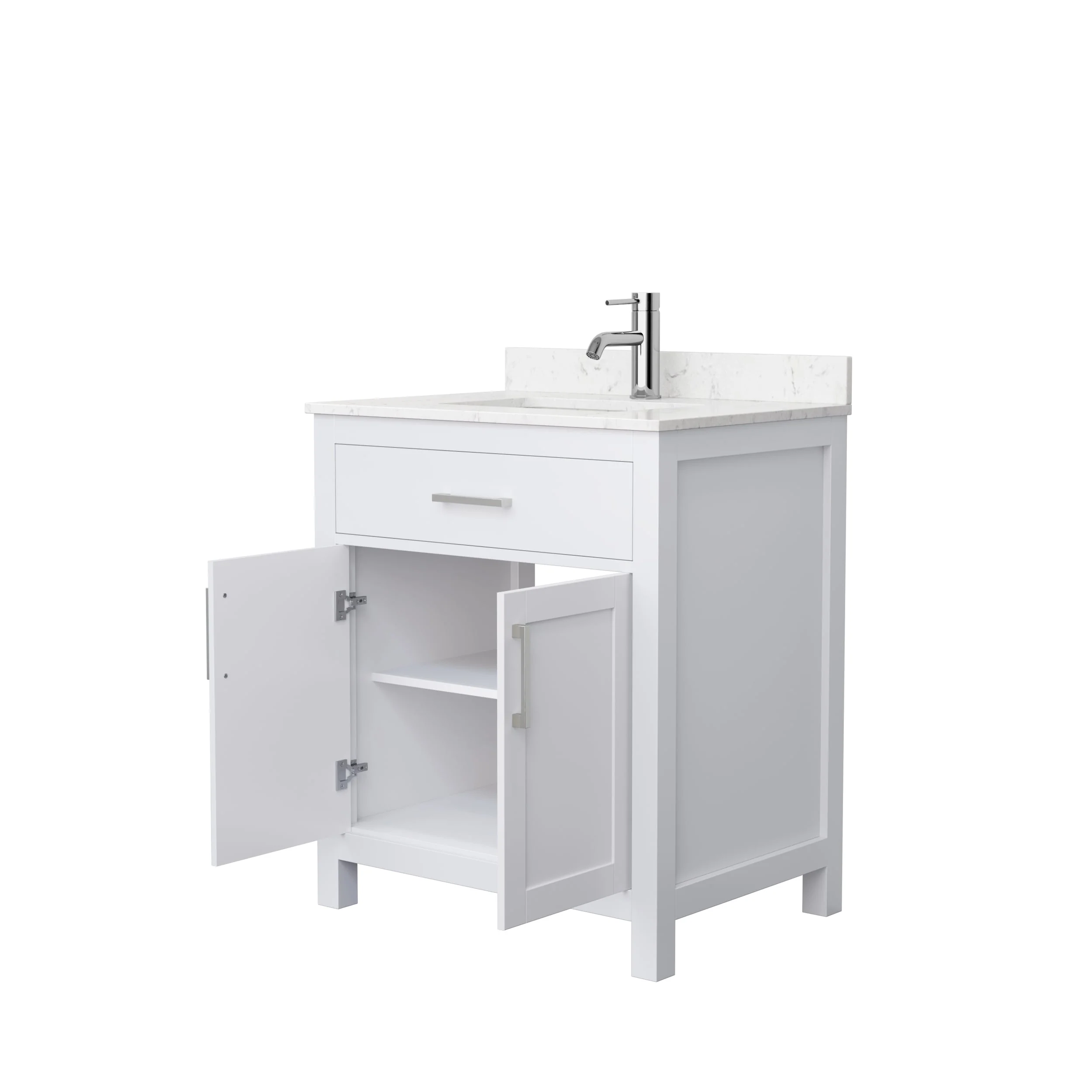 Beckett 30 Inch Single Vanity, Cultured Marble Top