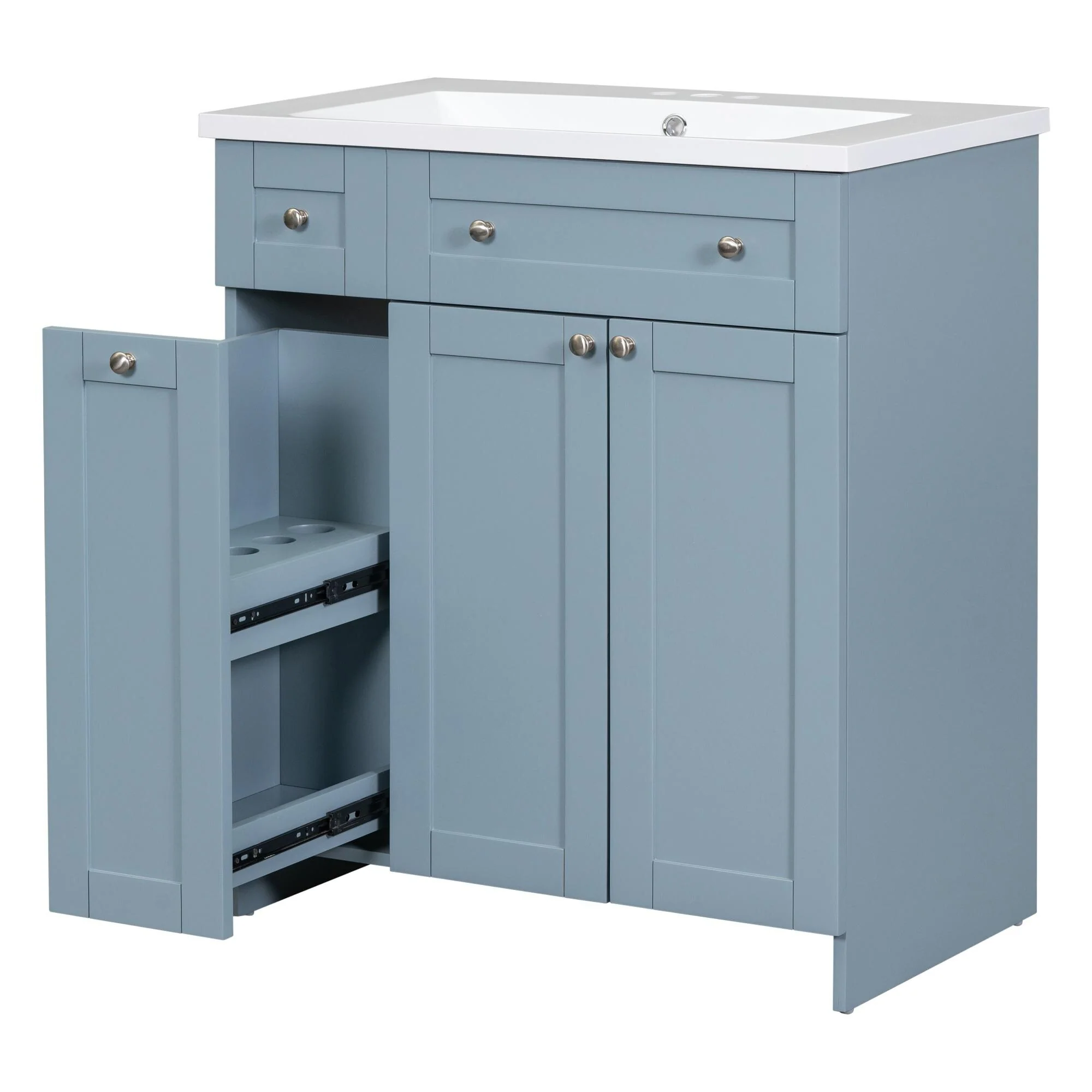 30-Inch Bathroom Vanity with Ceramic Sink Combo