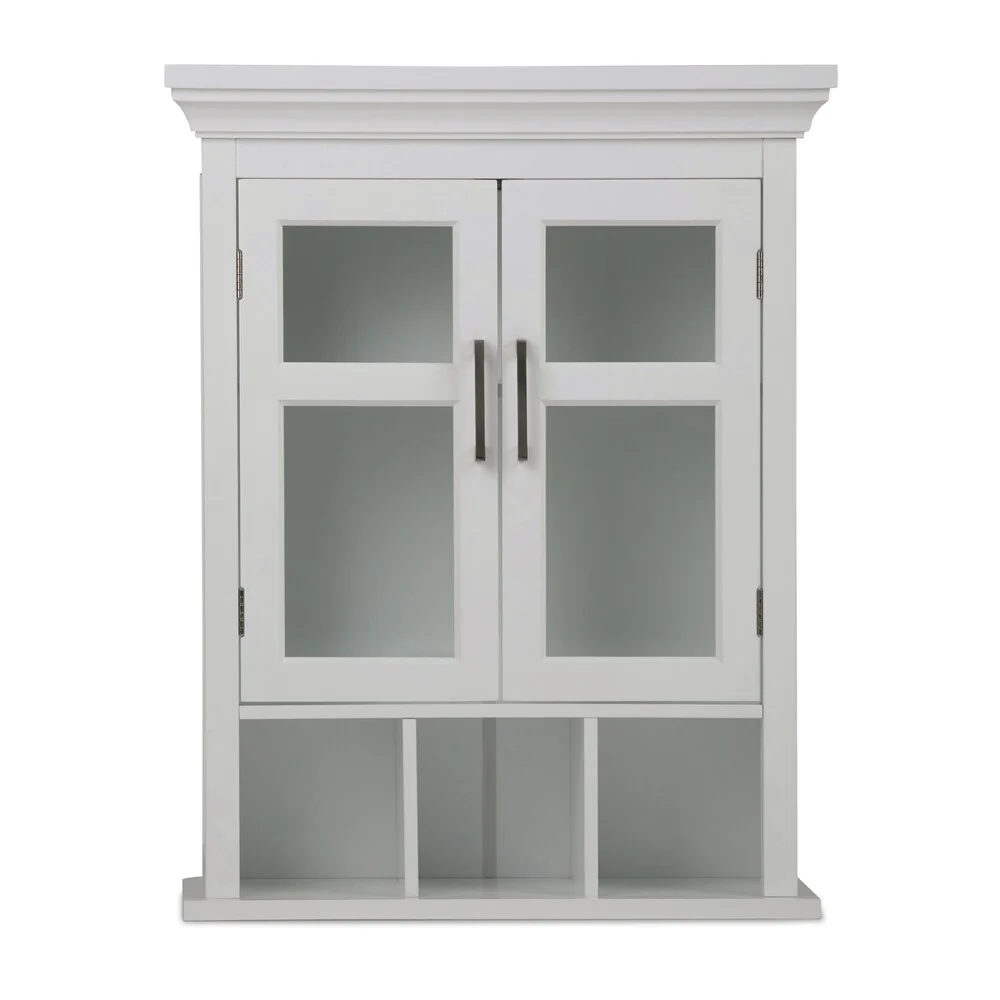 WYNDENHALL Hayes 30 inch H x 23.6 inch W Two Door Wall Bath Cabinet with Cubbies