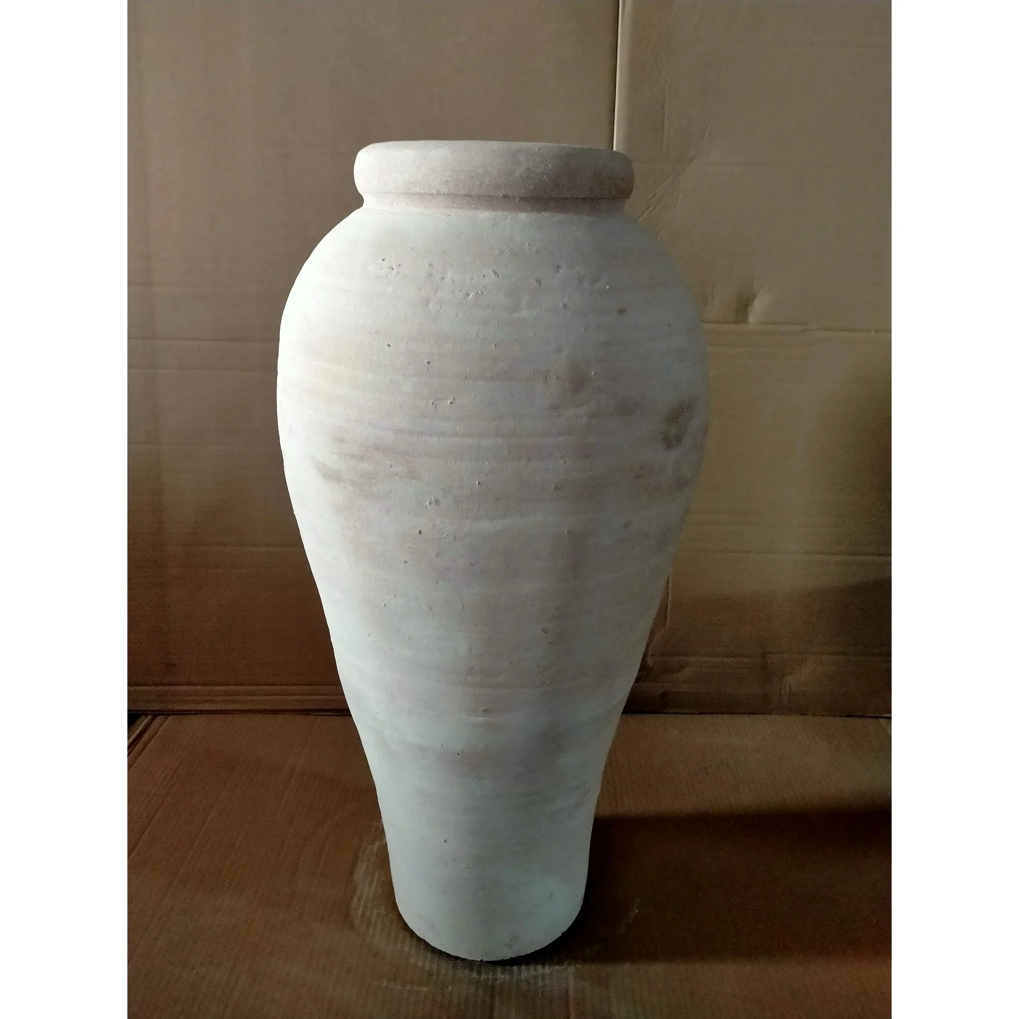 Terracotta Round Tapered Decorative Standing Vase - 27.5