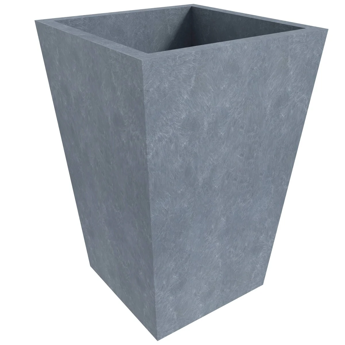 Serene Fiberstone and Clay Tapered Square Plant Pot with Drainage Holes For Indoor Outdoor Home Office Patio Porch Garden Decor